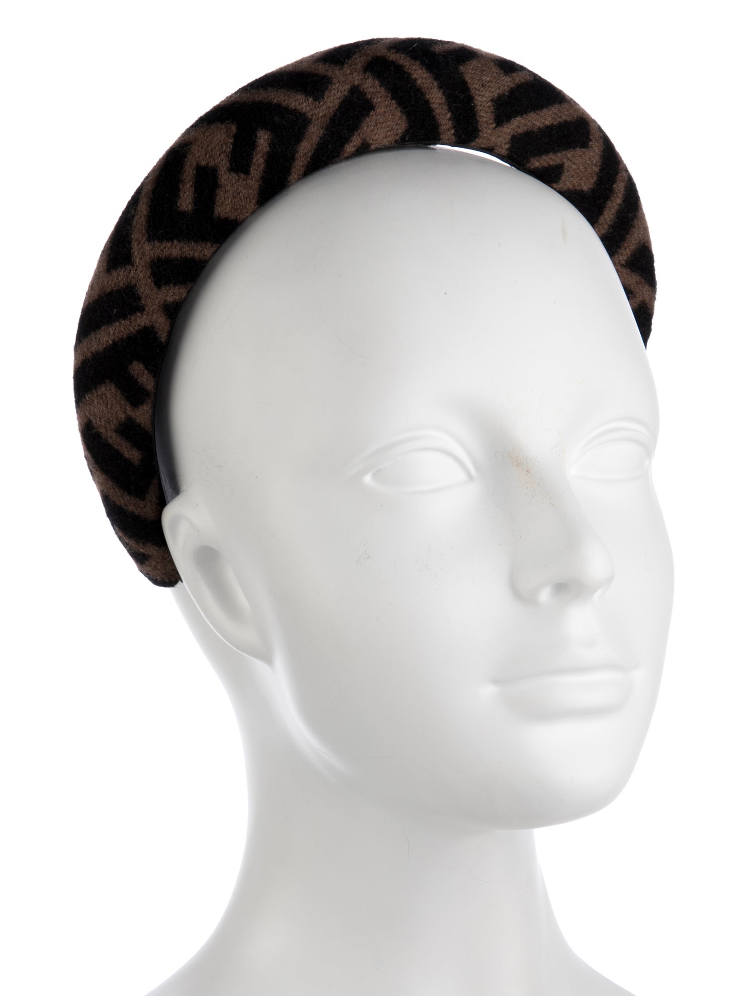 Fendi Wool FF Pattern Print Head Band