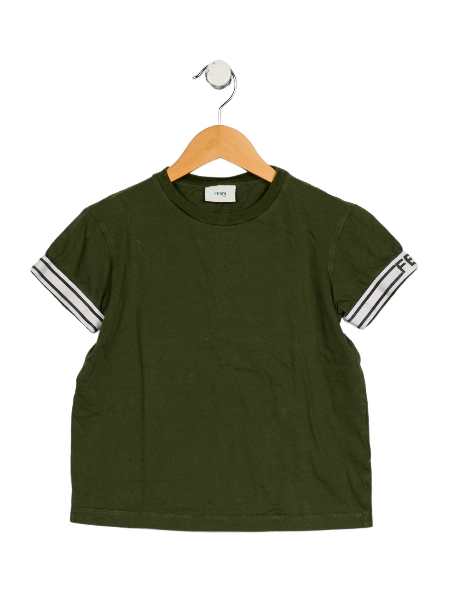 Fendi Girls' Solid Short Sleeve T-Shirt