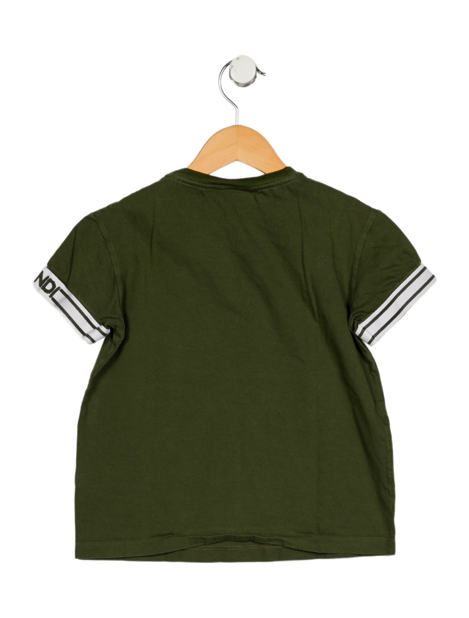 Fendi Girls' Solid Short Sleeve T-Shirt