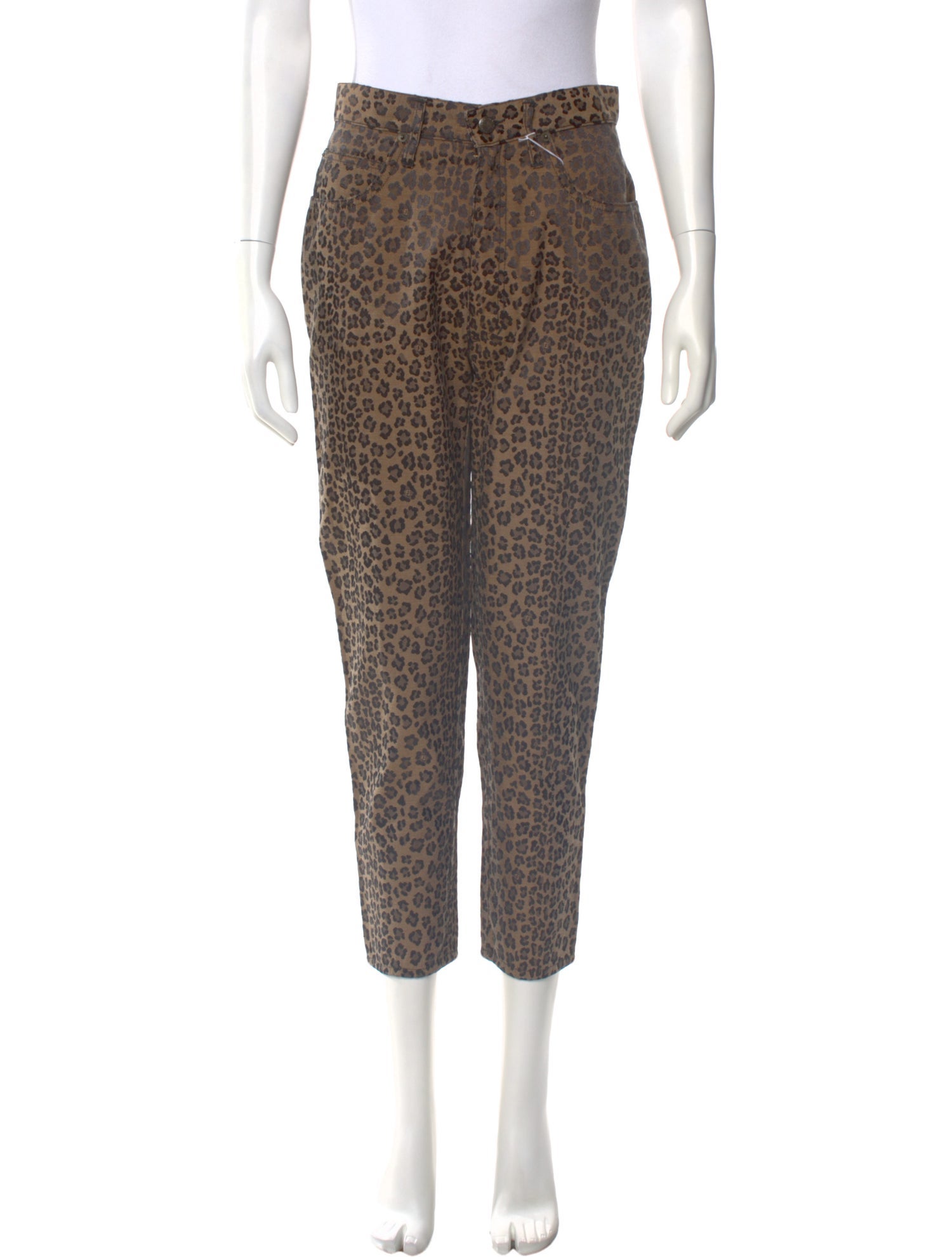 Fendi Animal Print Straight Leg Pants