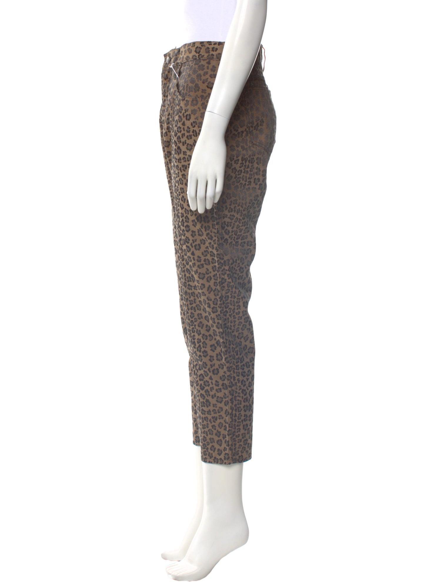 Fendi Animal Print Straight Leg Pants
