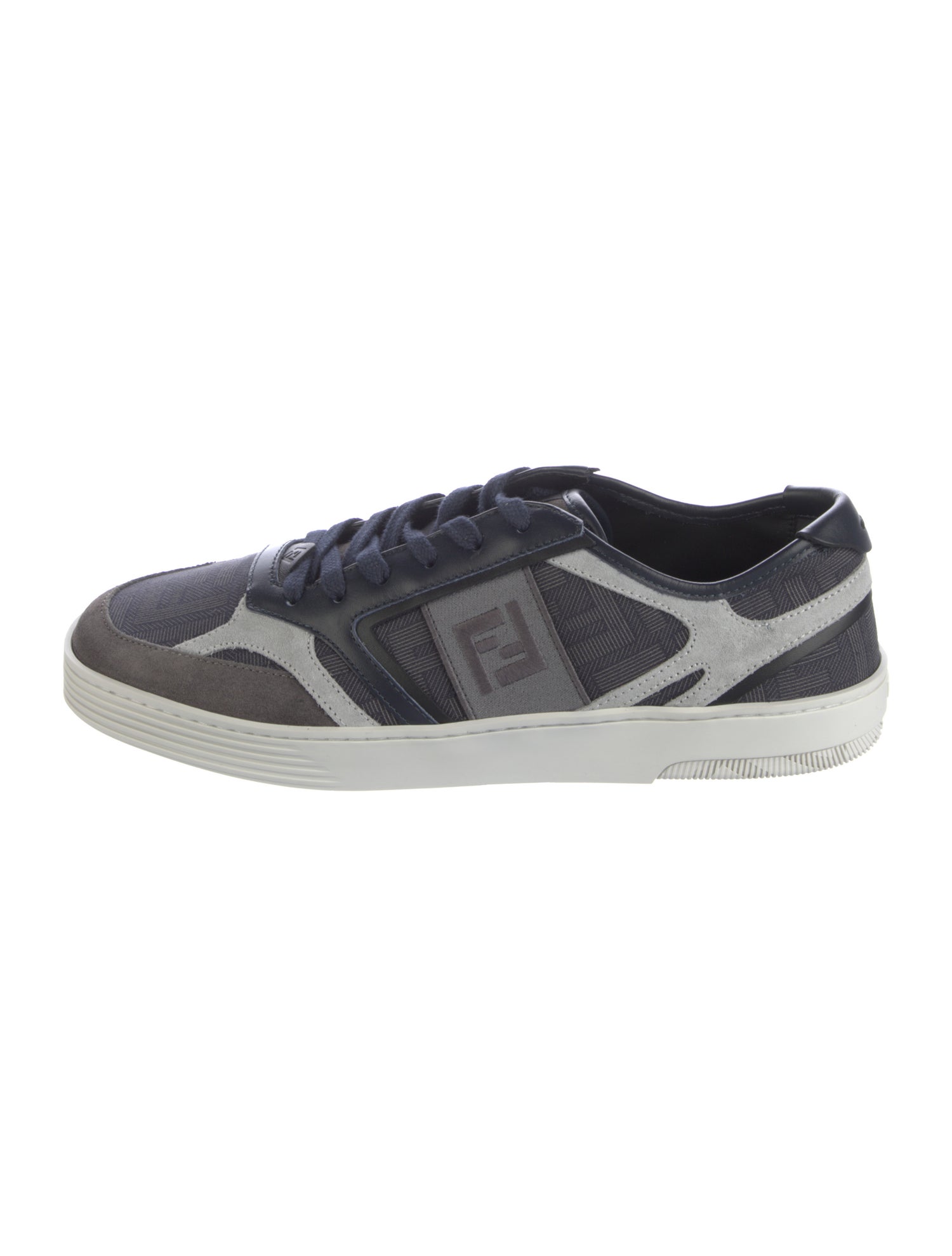 Fendi Zucca FF Logo Leather Sneakers