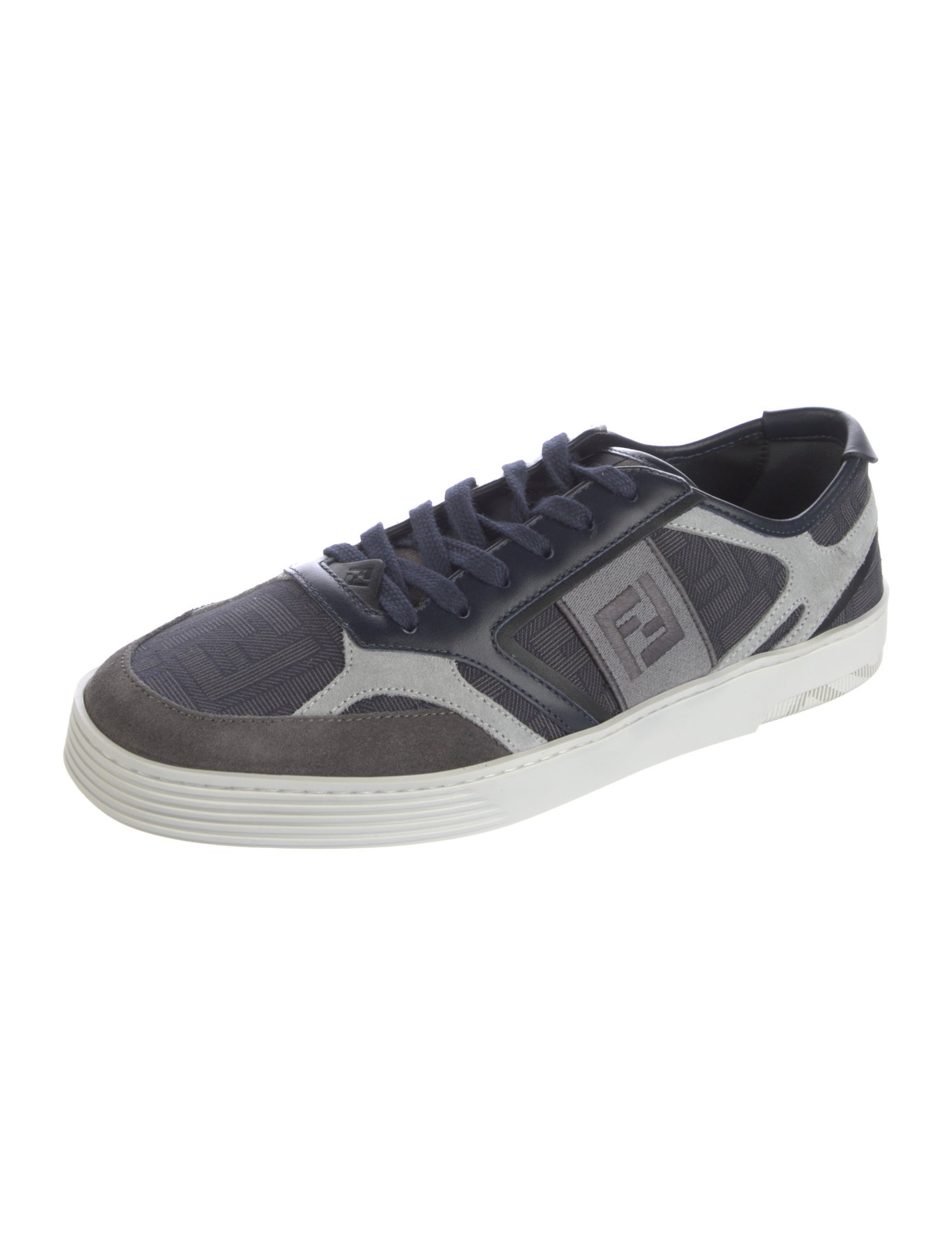 Fendi Zucca FF Logo Leather Sneakers