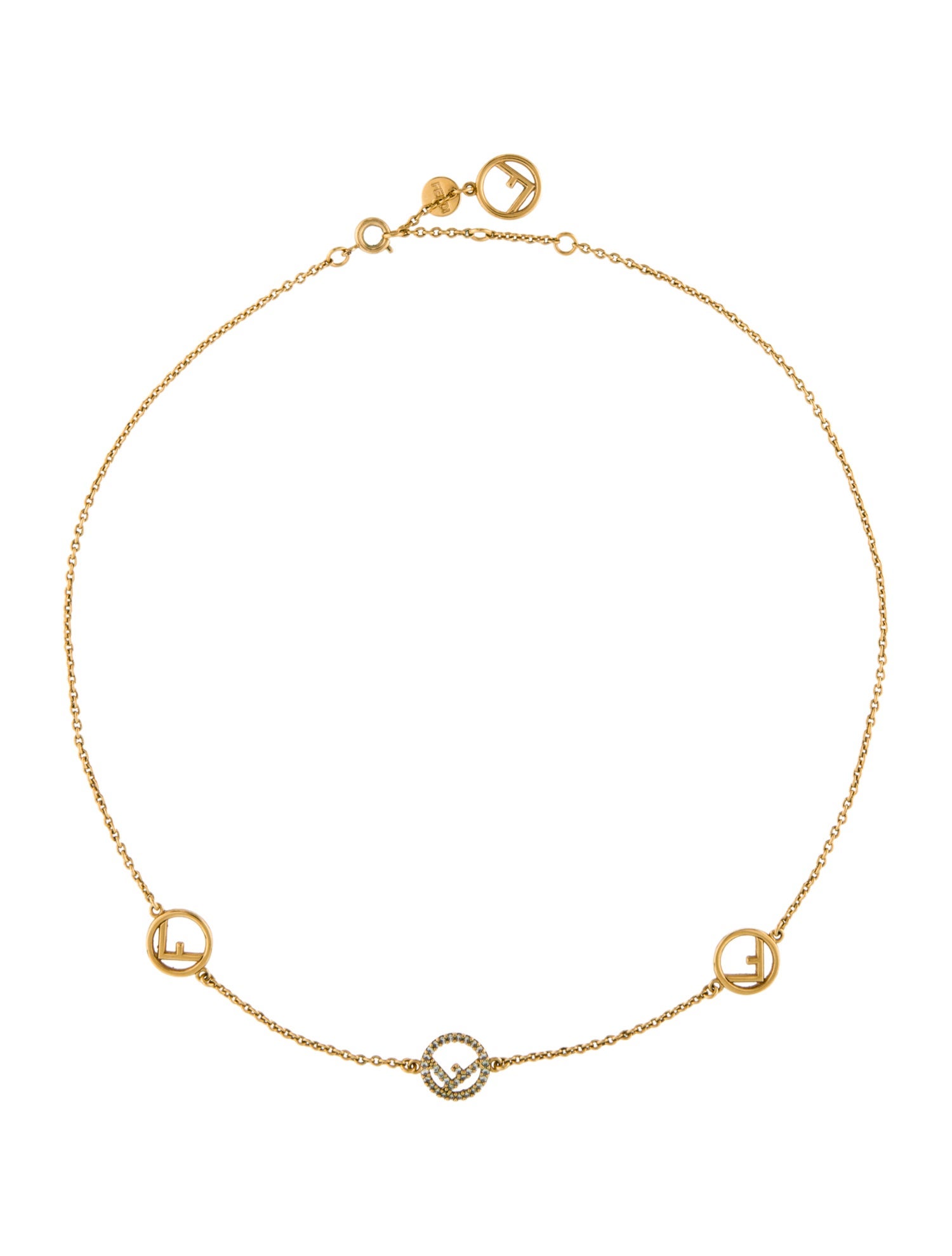 Fendi F Is Fendi Station Necklace