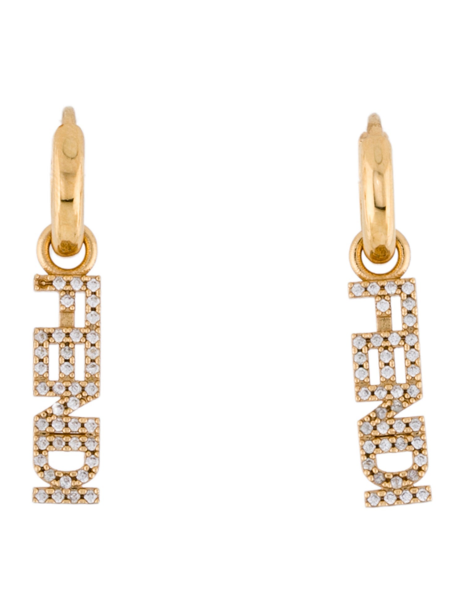 Fendi Crystal Drop Earrings