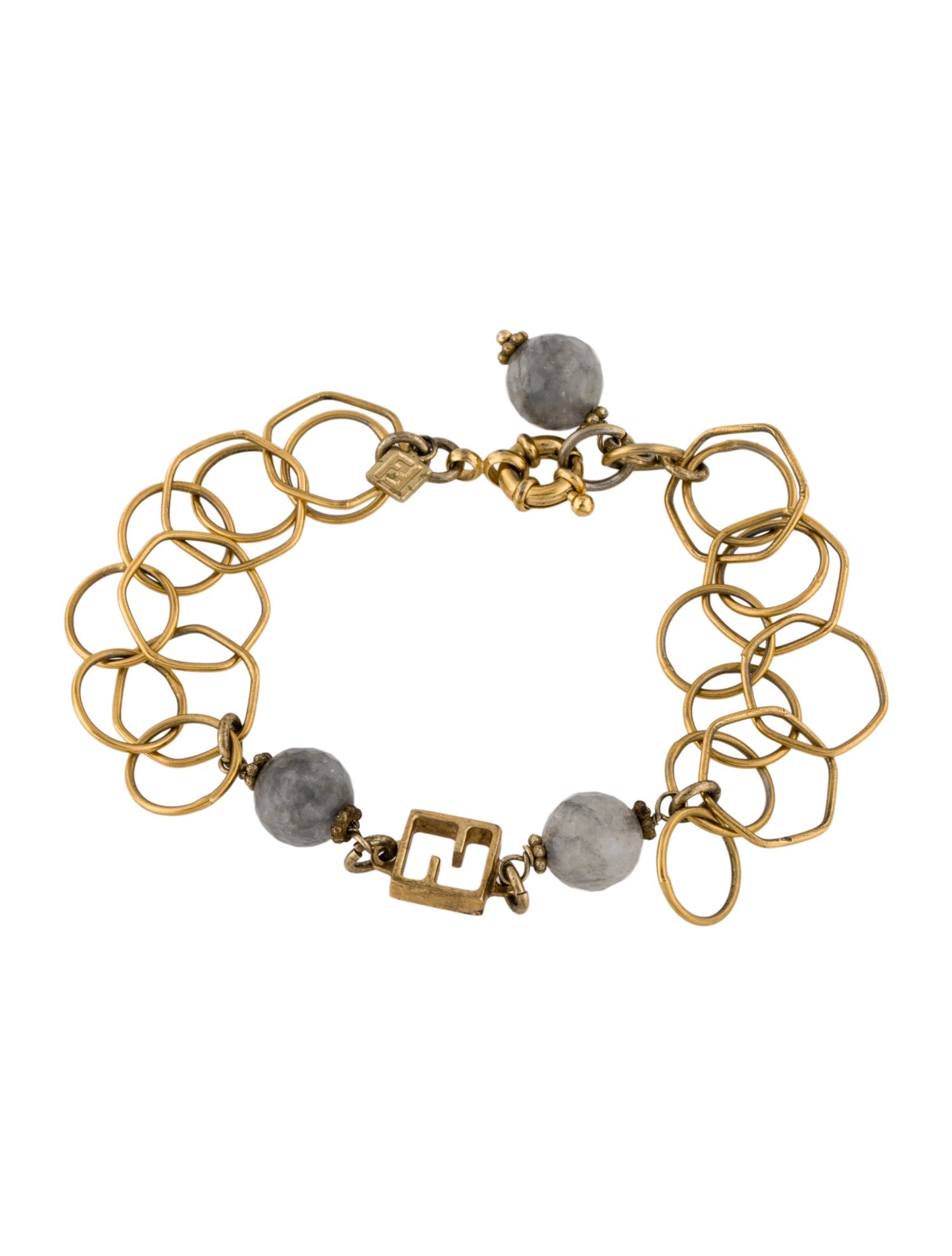 Fendi Crystal Link Bracelet