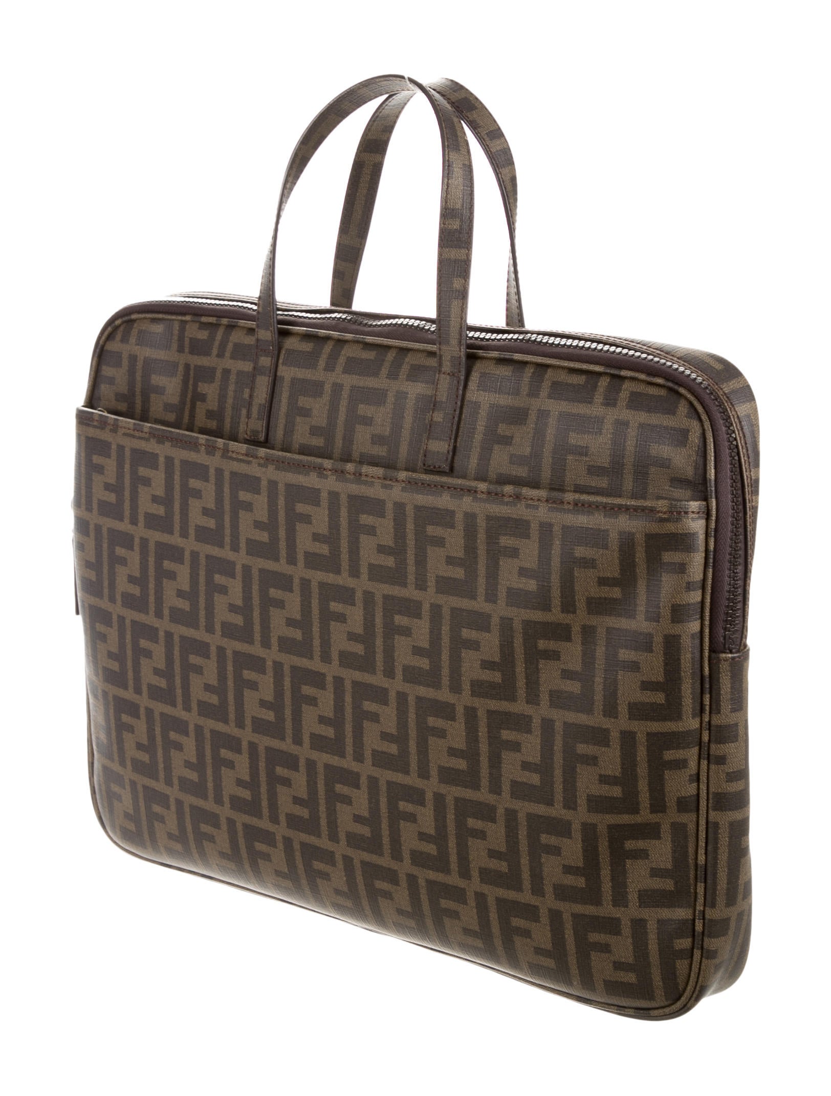 Fendi Zucca Laptop Bag Accessories FEN42337 The RealReal