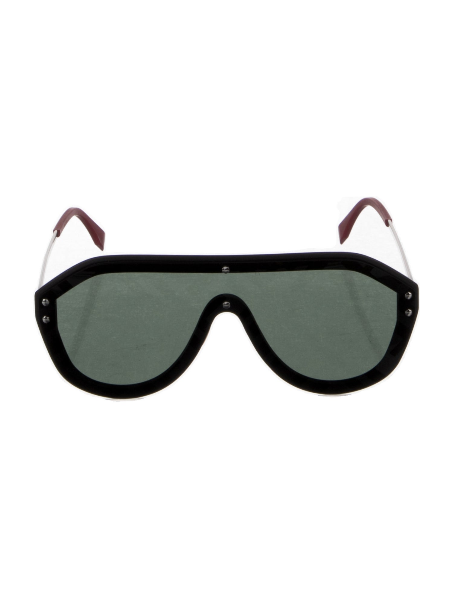 Fendi Zucca FF Logo Shield Sunglasses