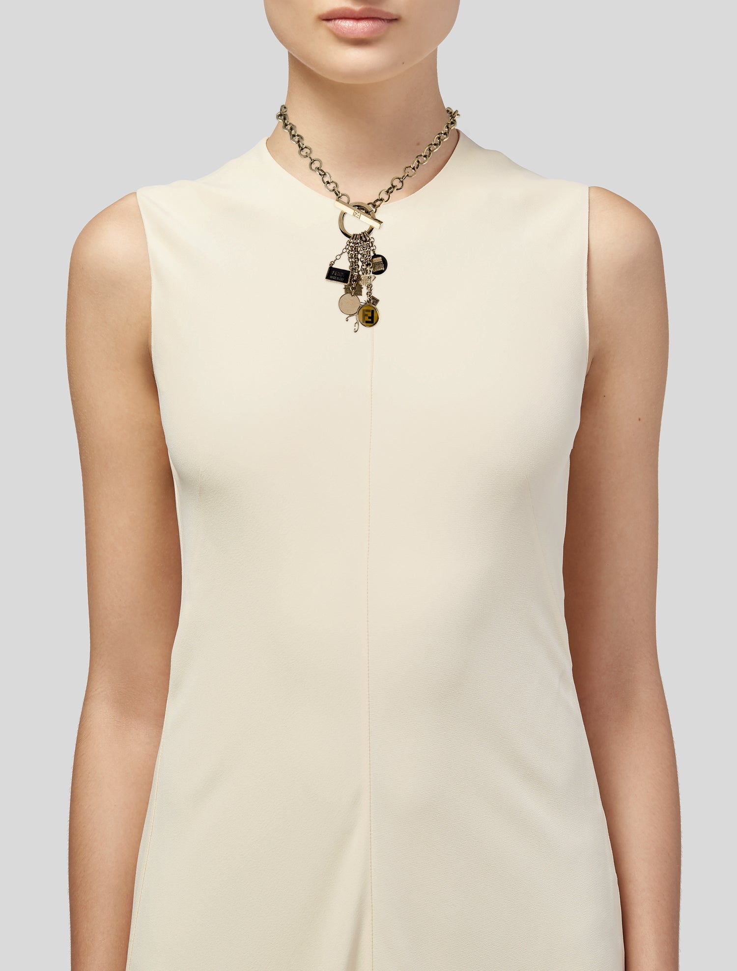 Fendi Enamel Charm Necklace