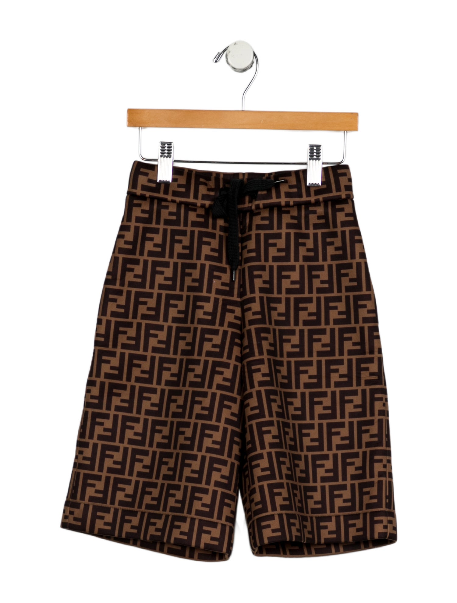 Fendi Kids Boys' Zucca FF Logo Knee Length Shorts