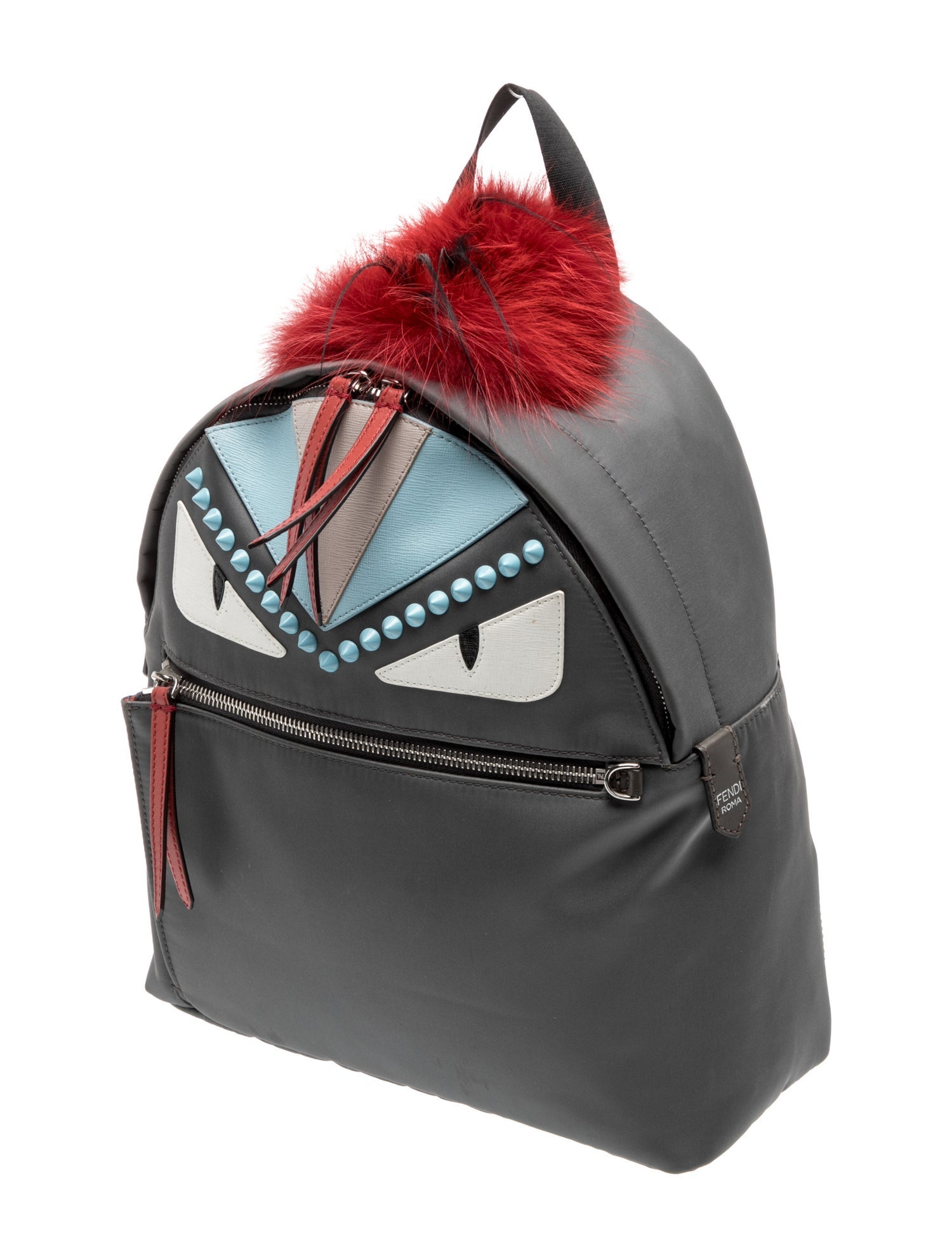 Fendi Monsters Backpack - Grey Backpacks, Handbags - FEN423561