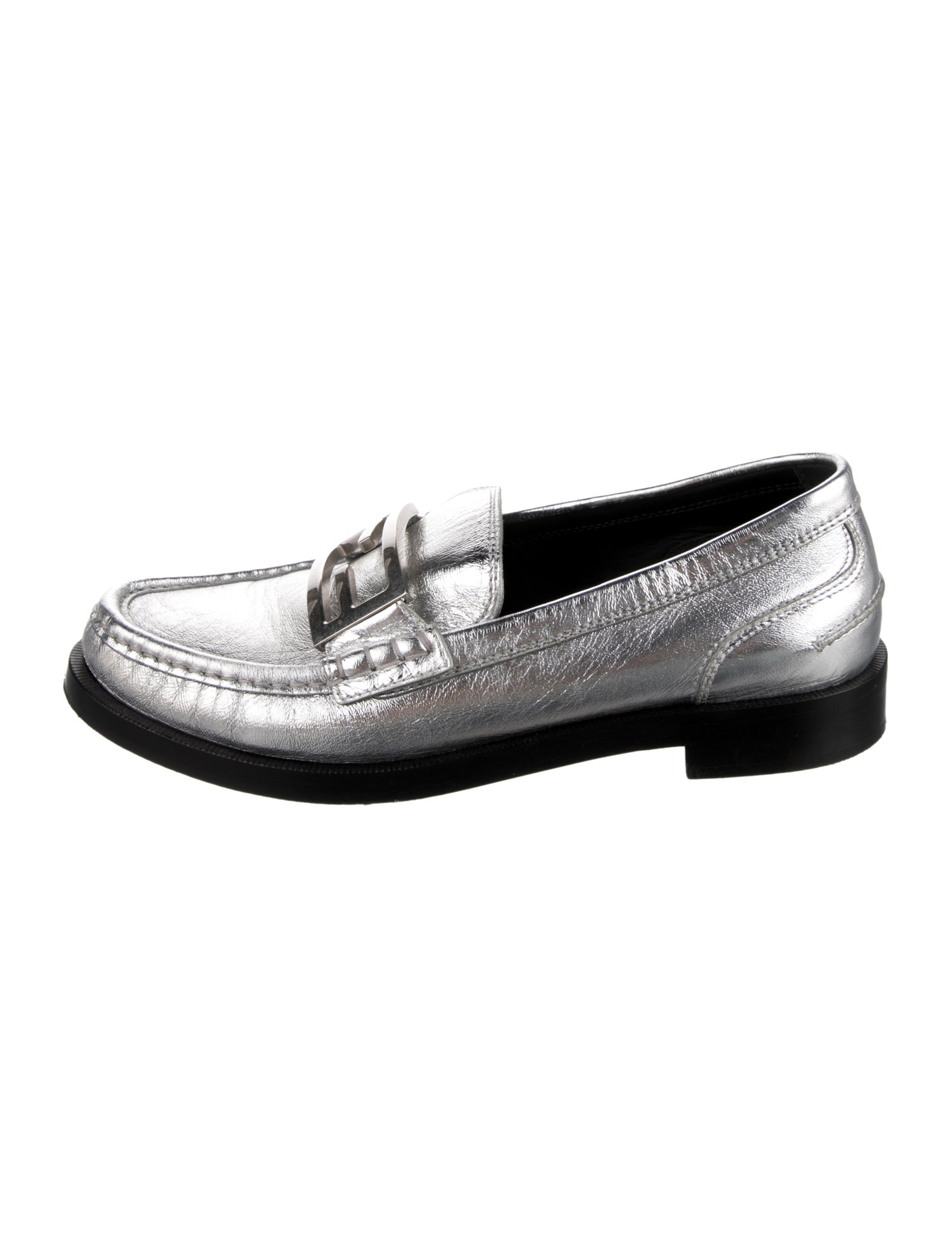 Fendi Leather Dress Loafers