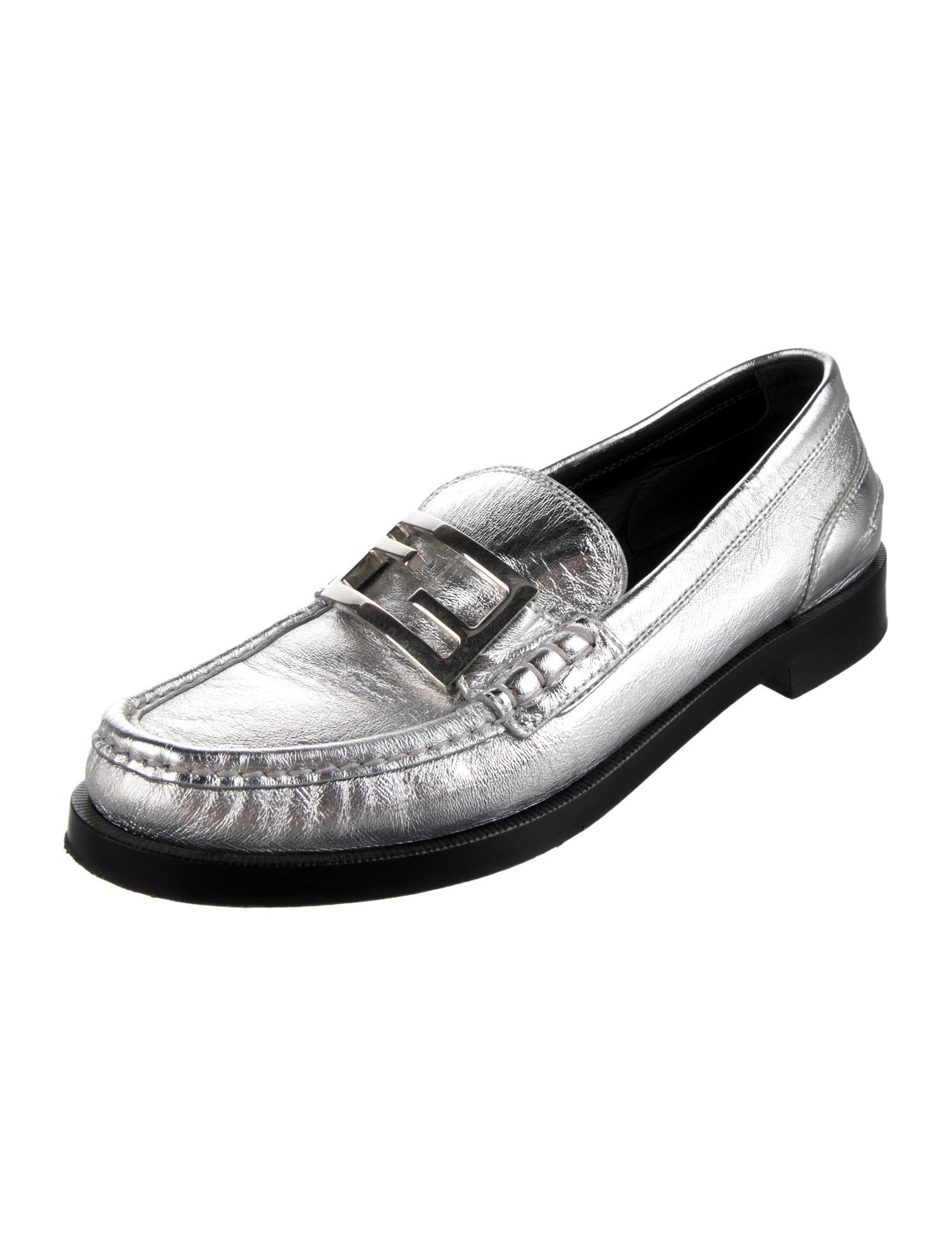 Fendi Leather Dress Loafers