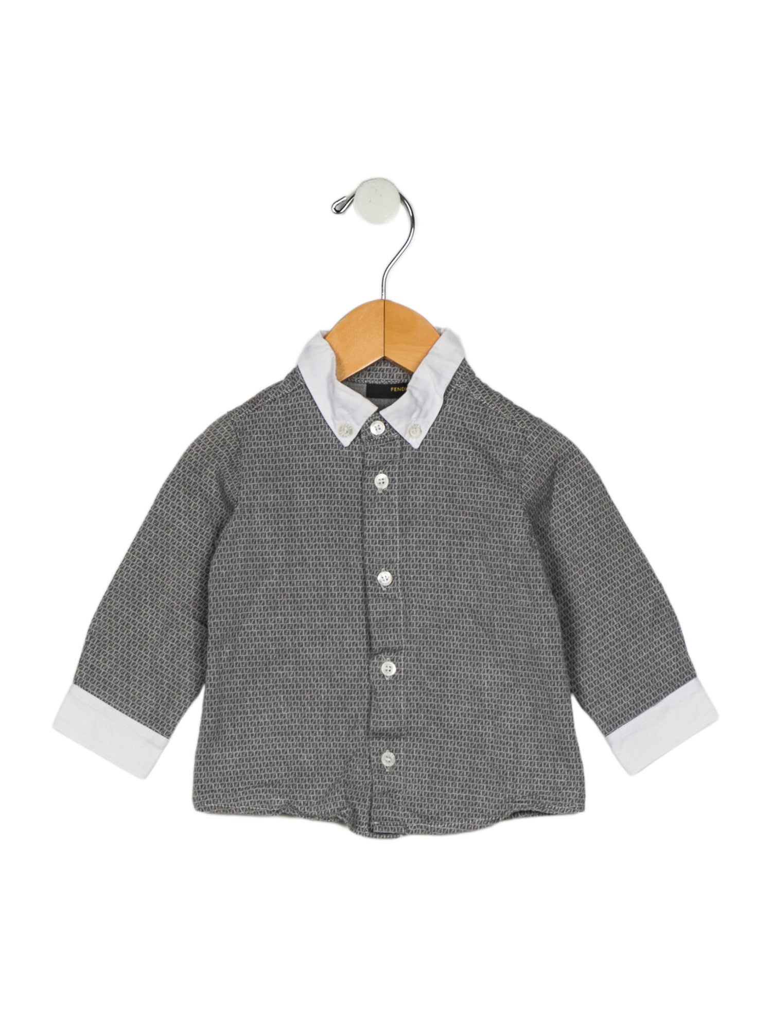 Fendi Boys FF Zucchino Button Up Shirt