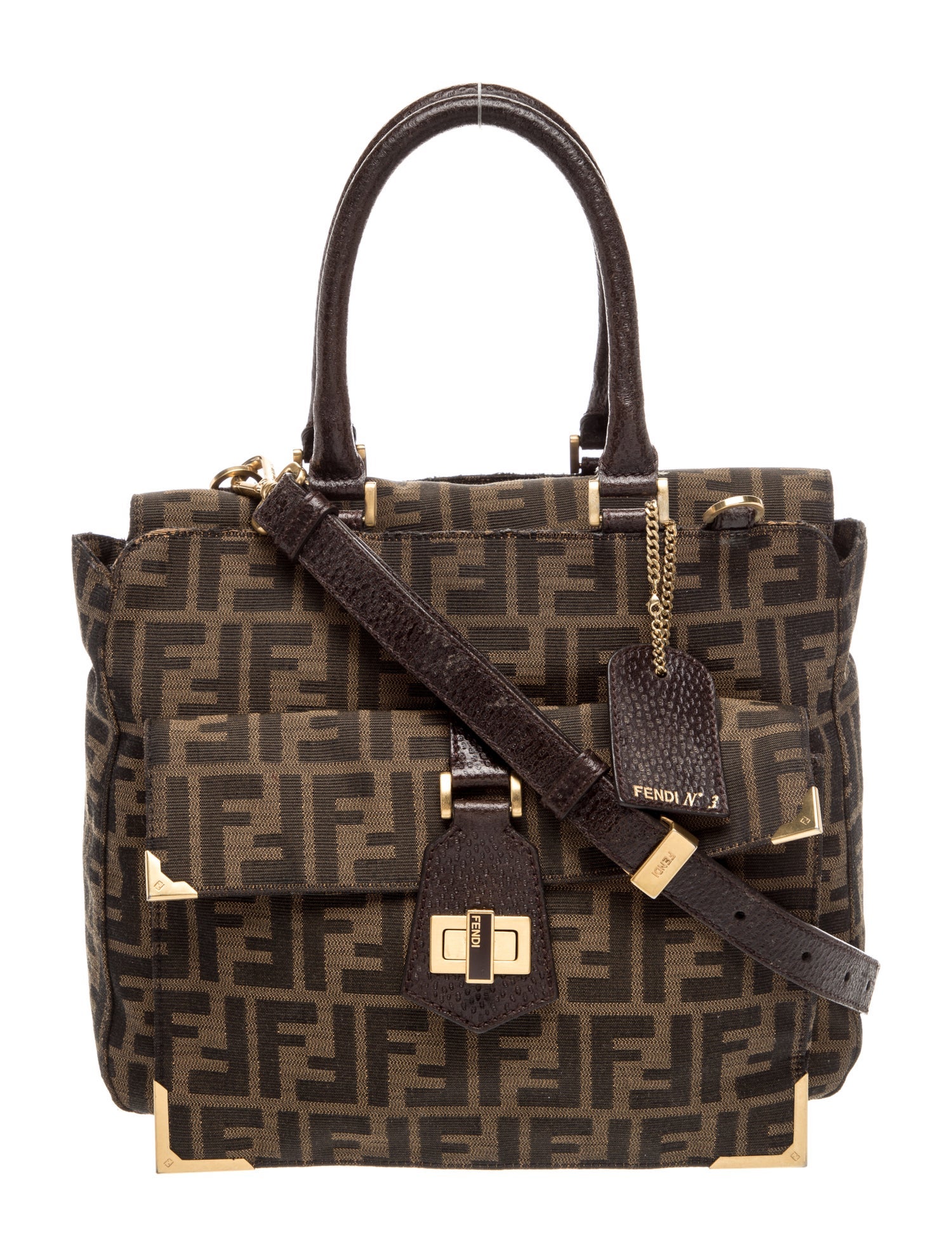 Fendi Zucca FF Top Handle Bag