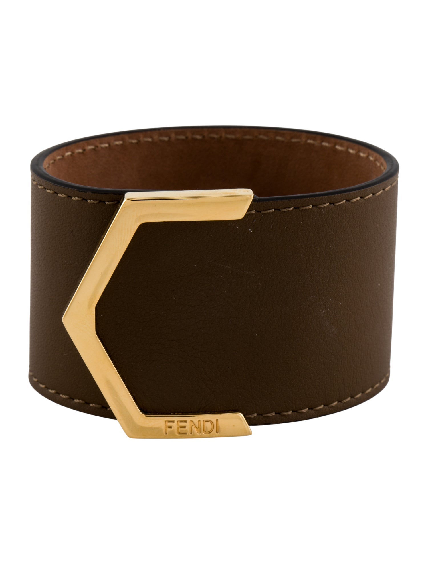 Fendi Leather '2 Jours' Wrap Bracelet