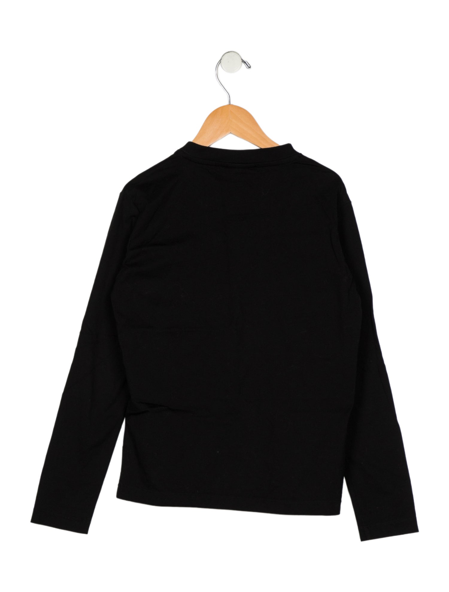 Fendi Kids black long sleeve cotton size 10