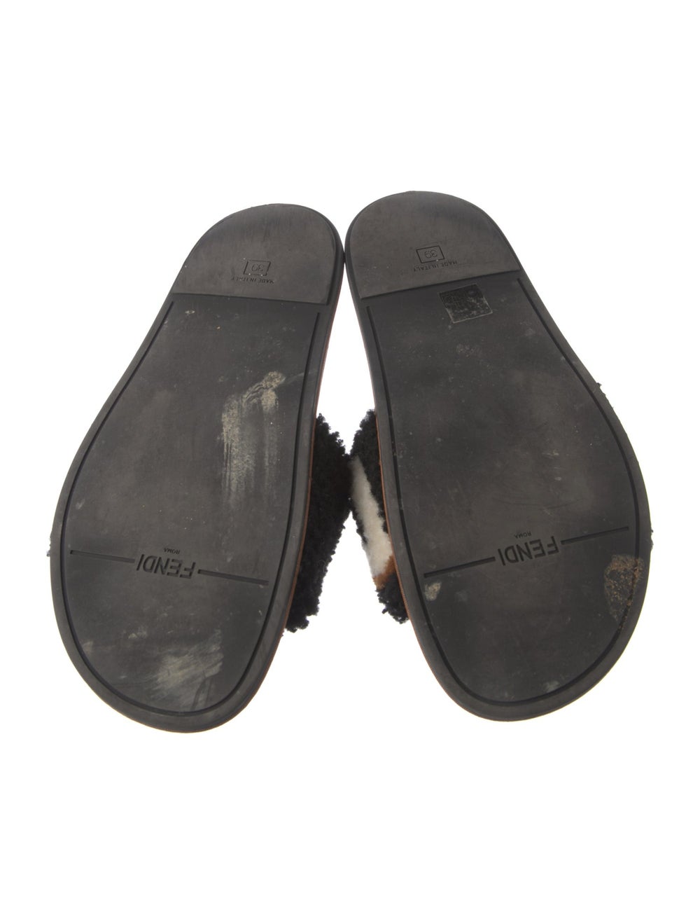 Fendi Shearling Patterned Slides - image 5