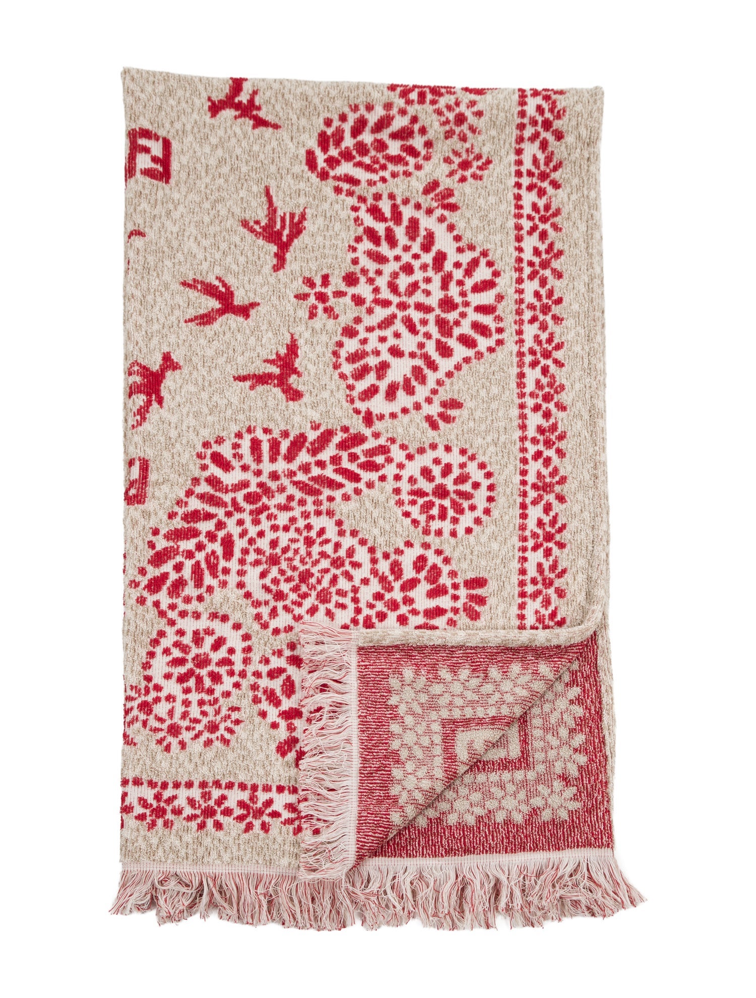 Fendi Pattern Print Terry Cloth Beach Towel