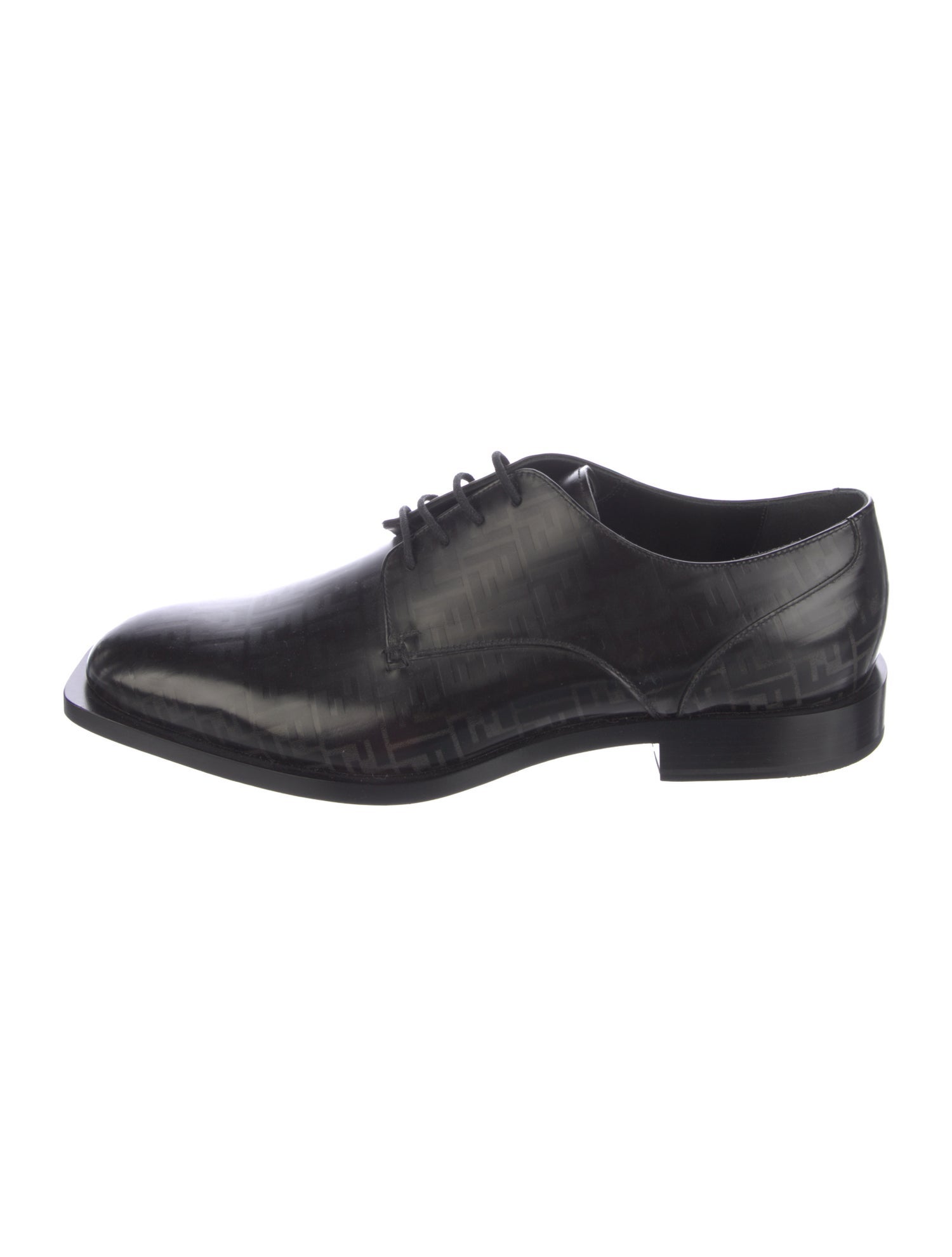Fendi Zucca FF Logo Leather Dress Loafers