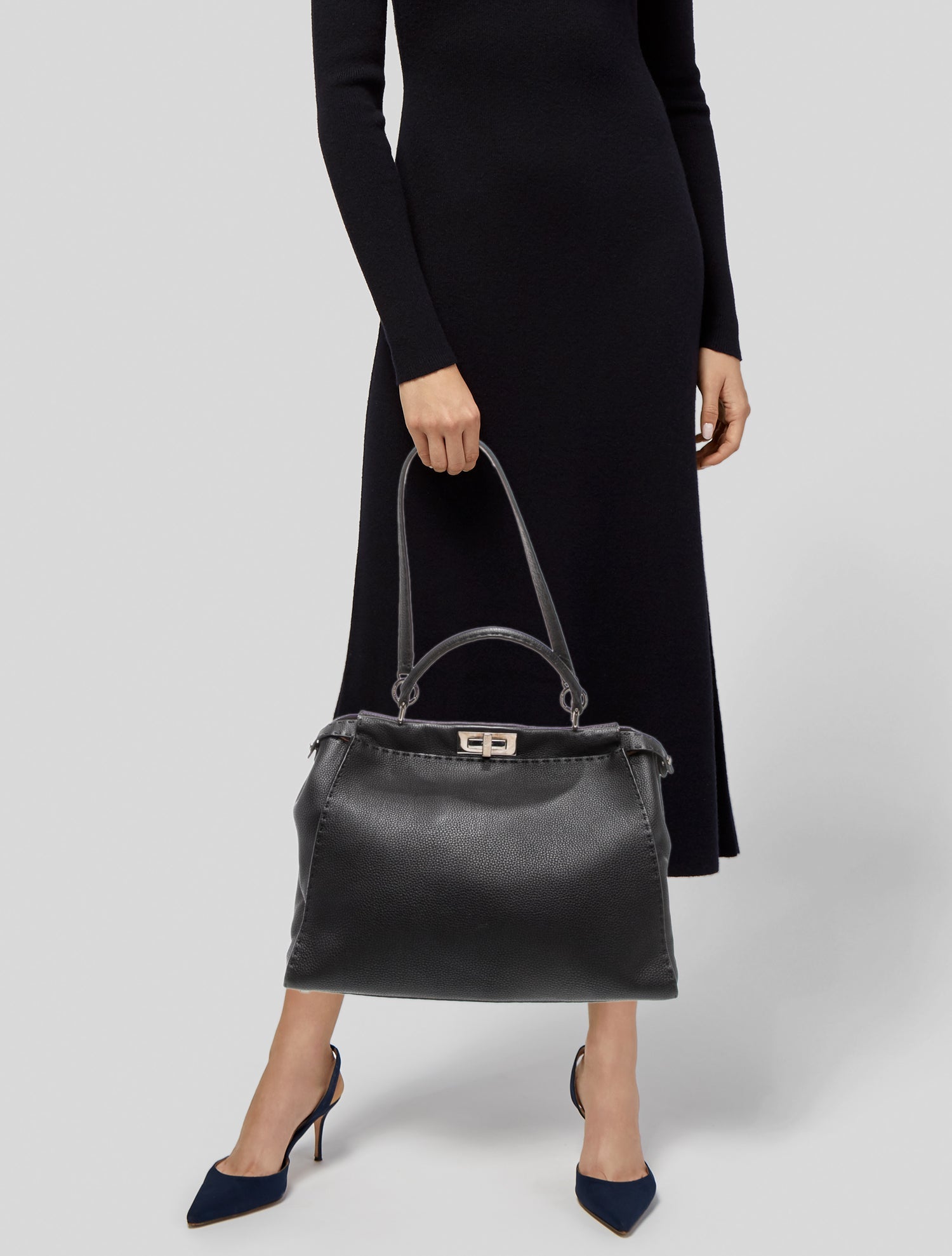 Fendi Leather Peekaboo Large