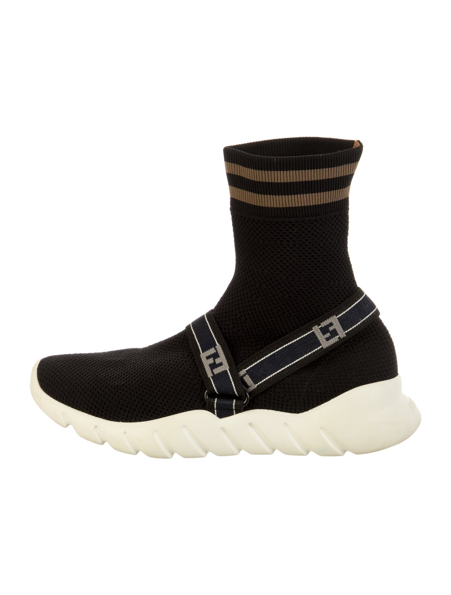 Fendi Zucca FF Logo Printed Sock Sneakers