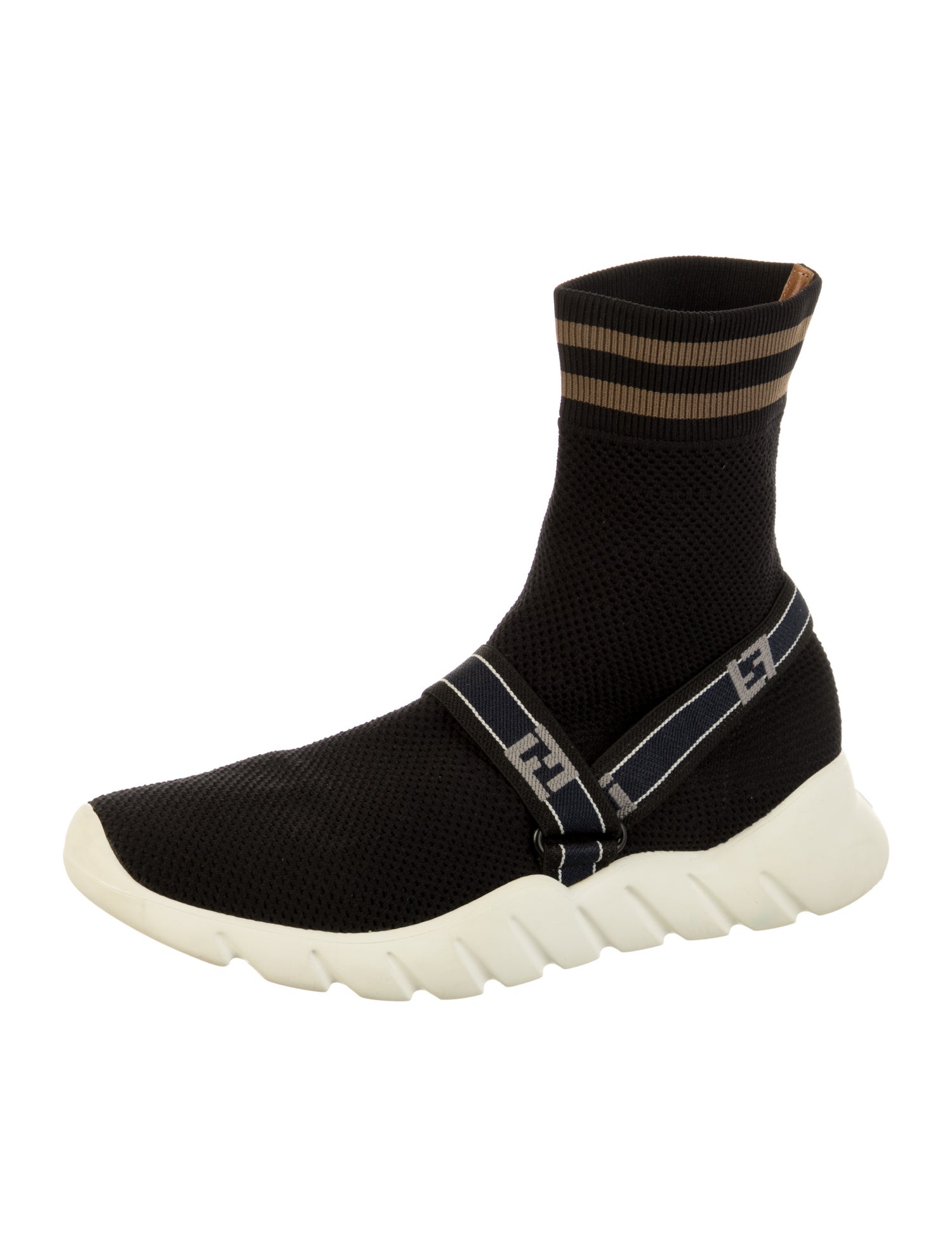Fendi Zucca FF Logo Printed Sock Sneakers