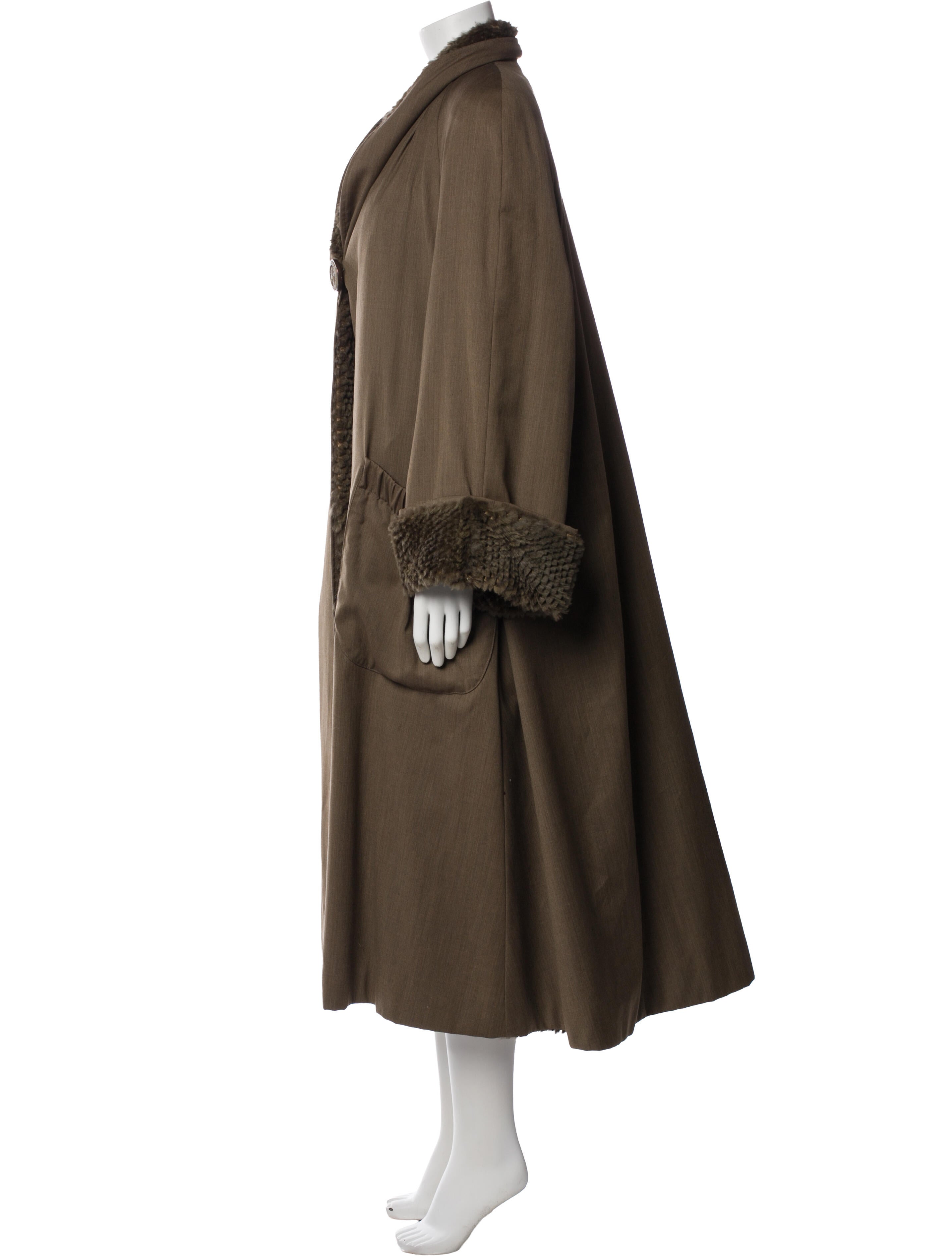 Fendi Vintage 1990's Faux Fur Coat