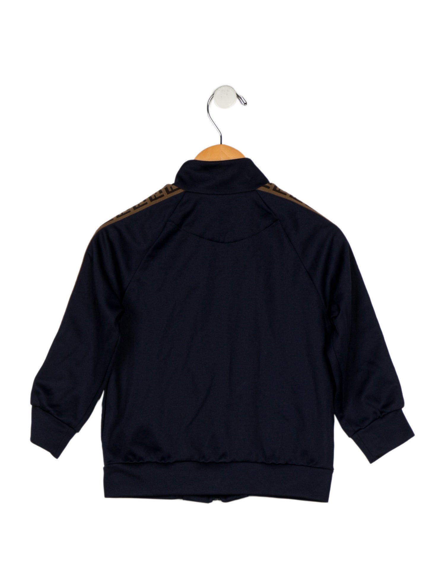 Fendi Boys' Zucca Trim Zip Jacket