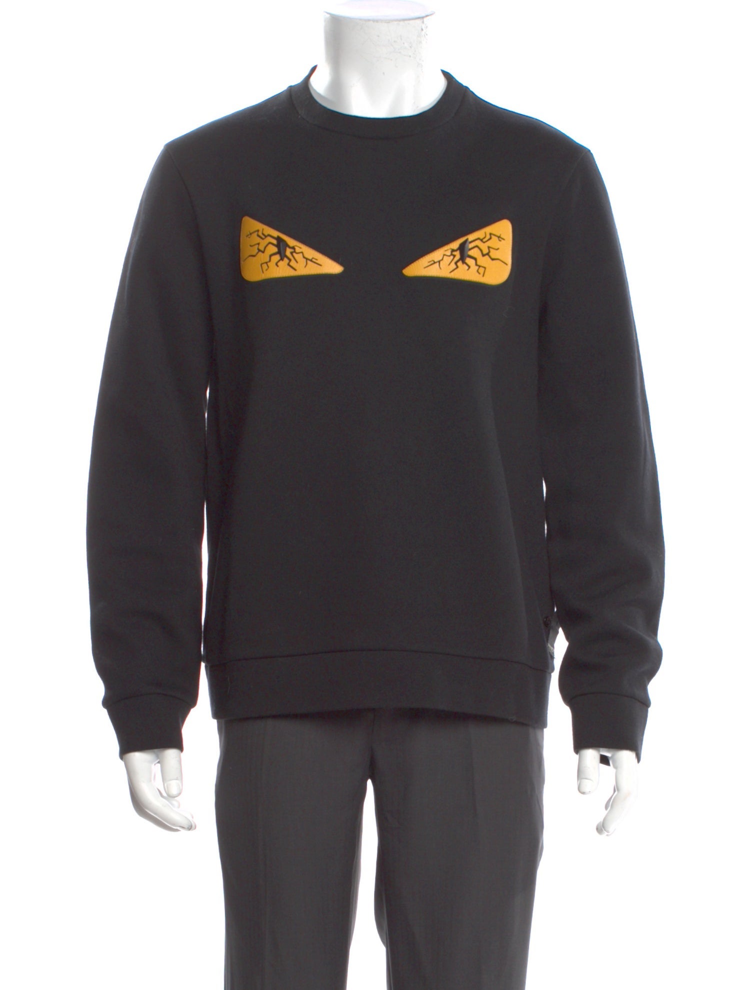 Fendi Monsters Motif Crew Neck Sweatshirt