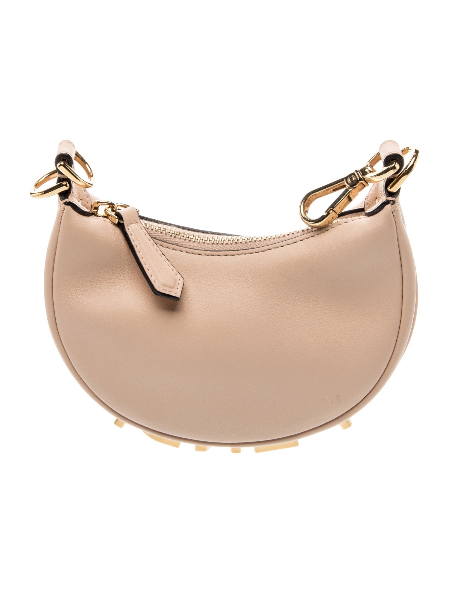 Fendi Leather Nano Fendigraphy Hobo Bag Nano