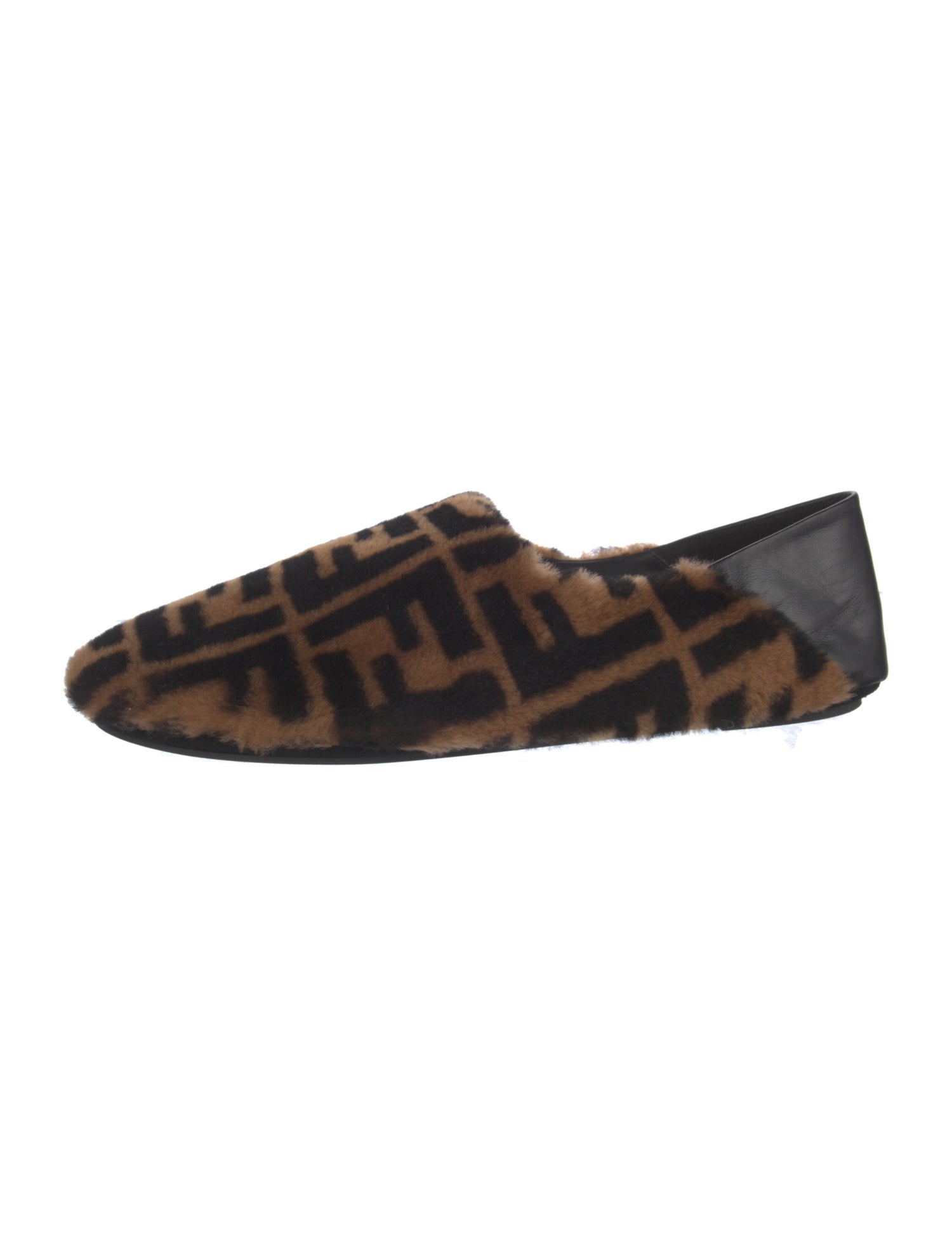 Fendi Fur Printed Loafers