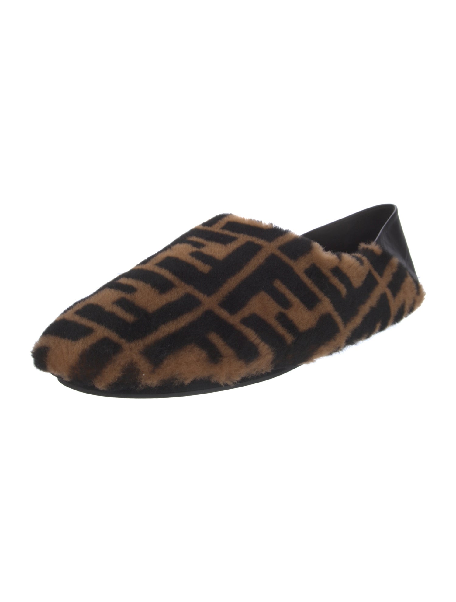 Fendi Fur Printed Loafers