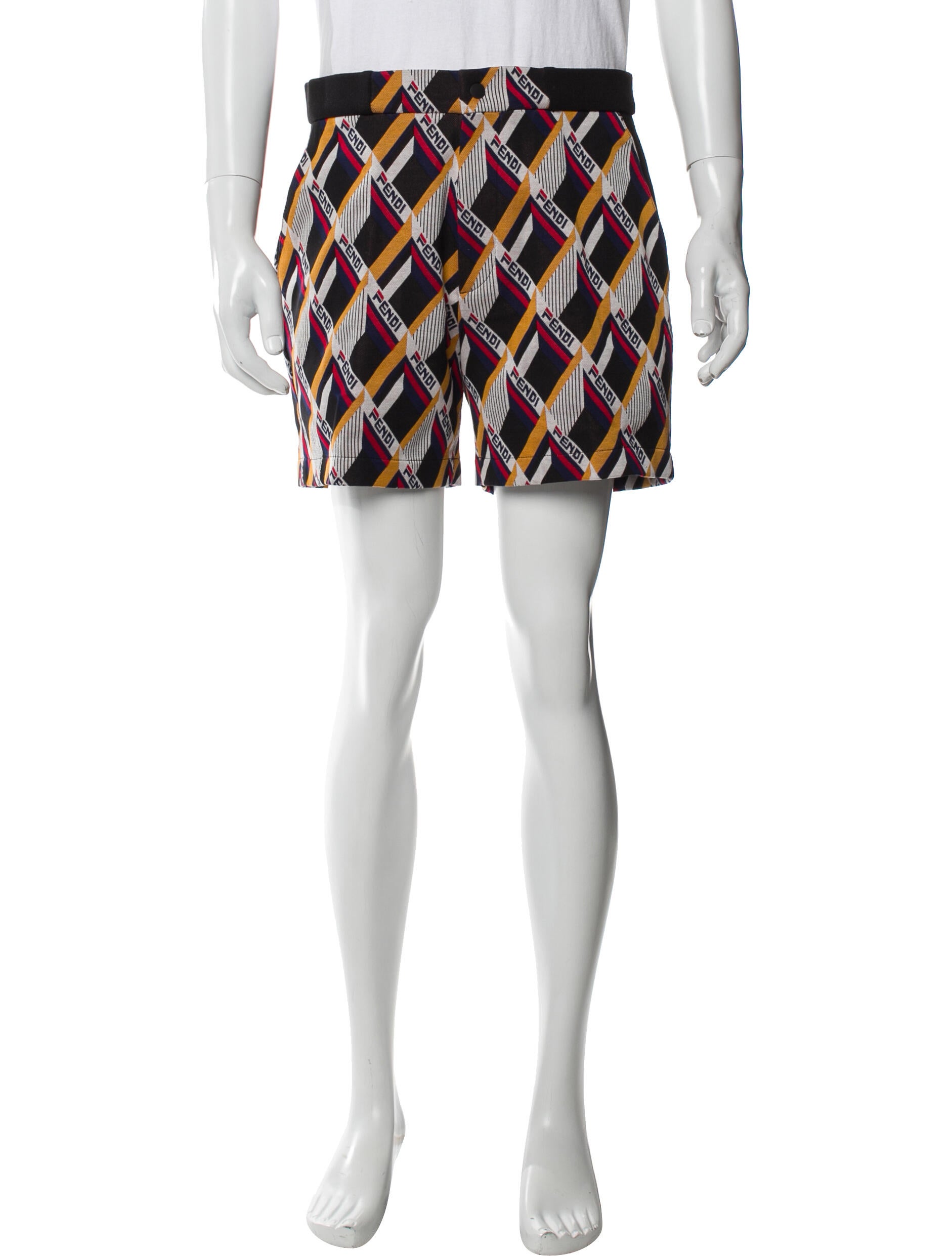 Fendi Printed Flat Front Shorts w/ Tags