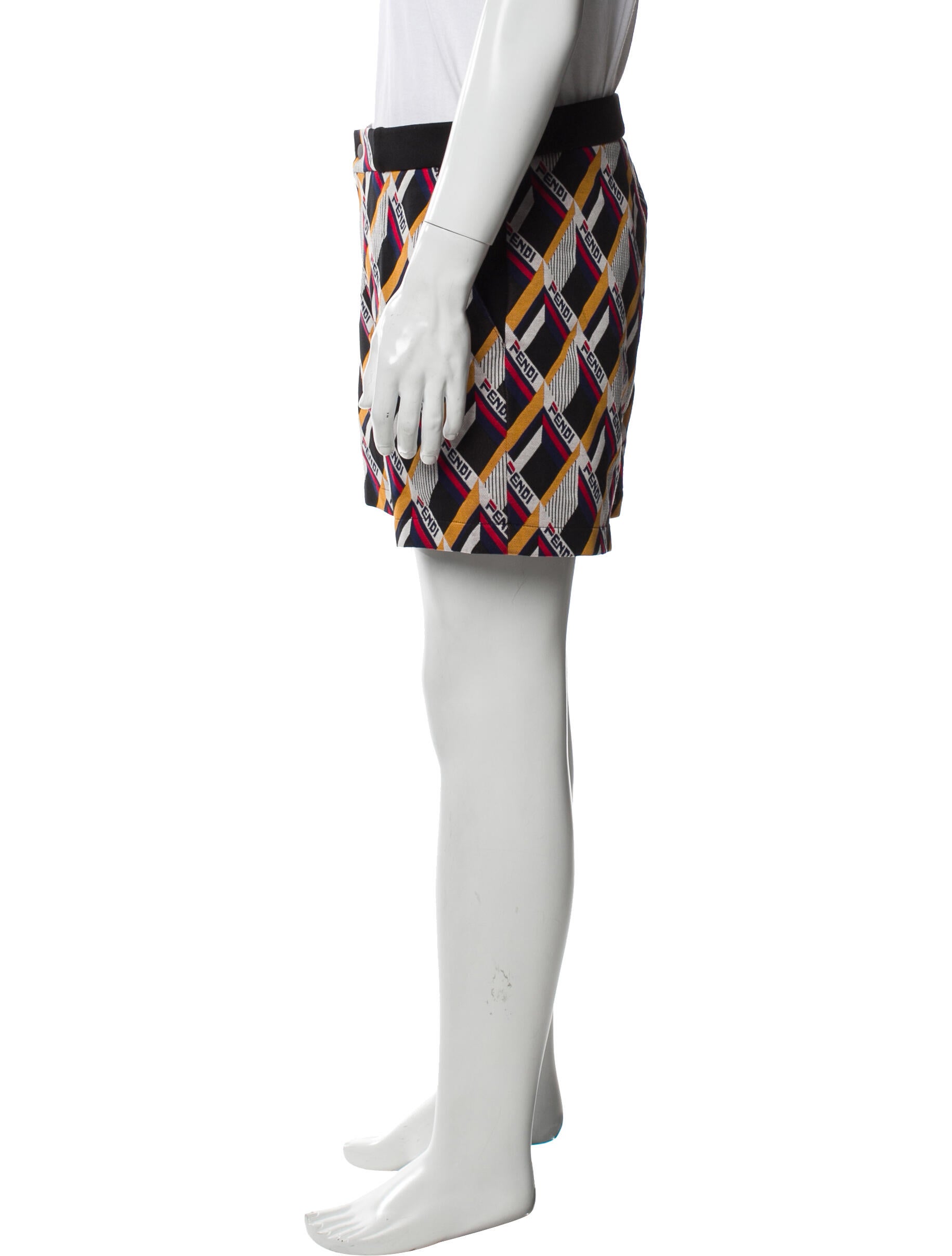 Fendi Printed Flat Front Shorts w/ Tags