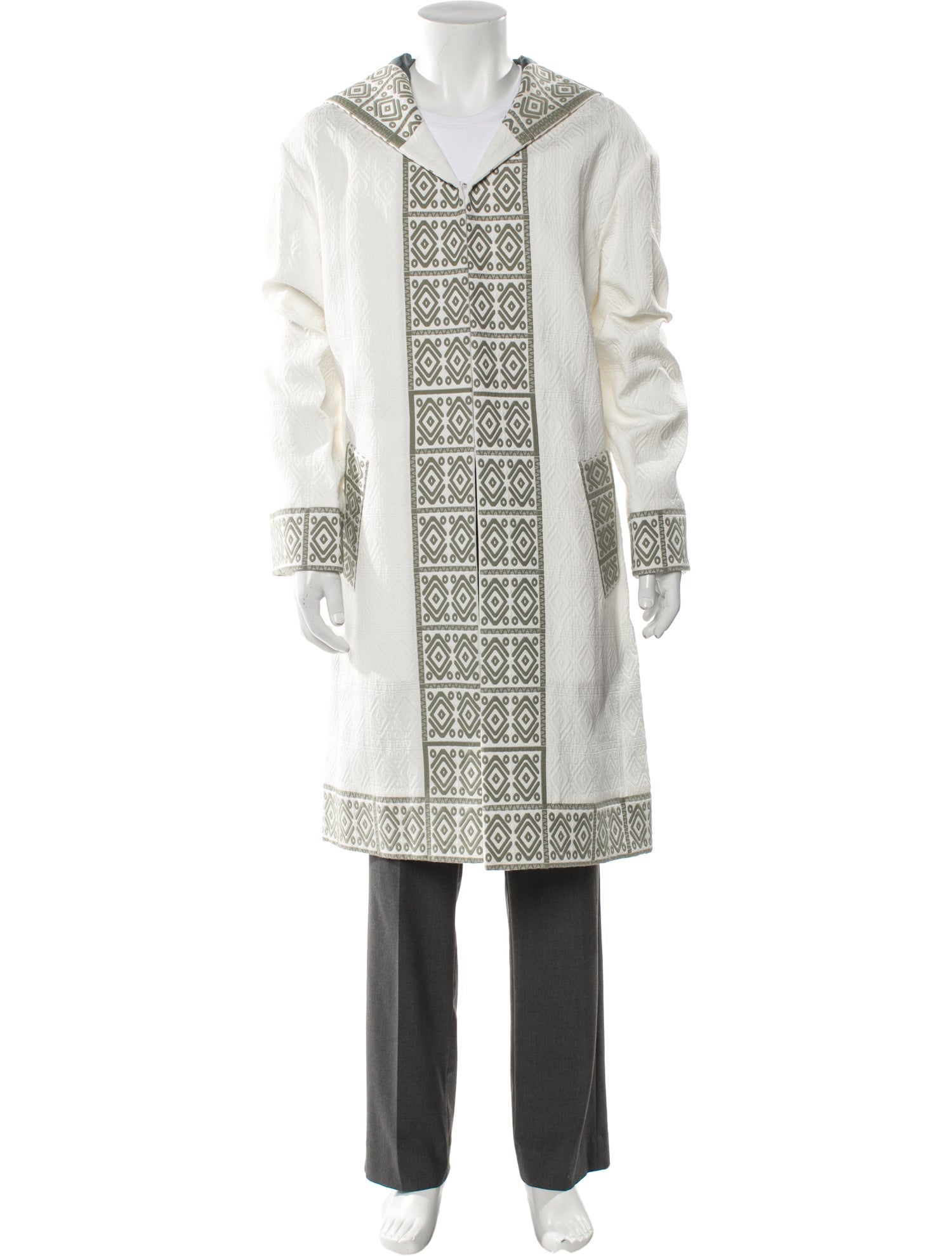 Fendi Houndstooth Print Overcoat