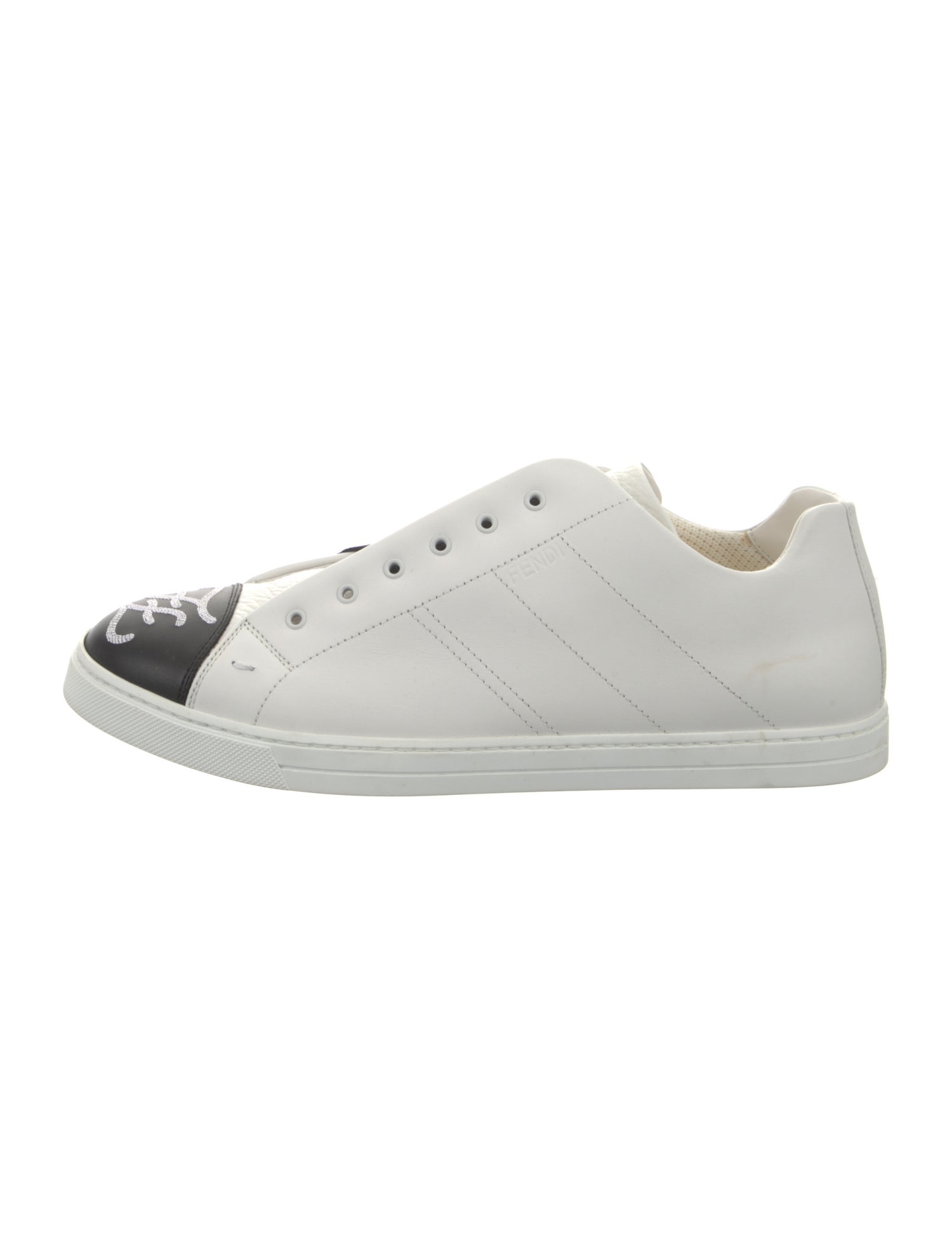 Fendi Zucca FF Logo Leather Sneakers