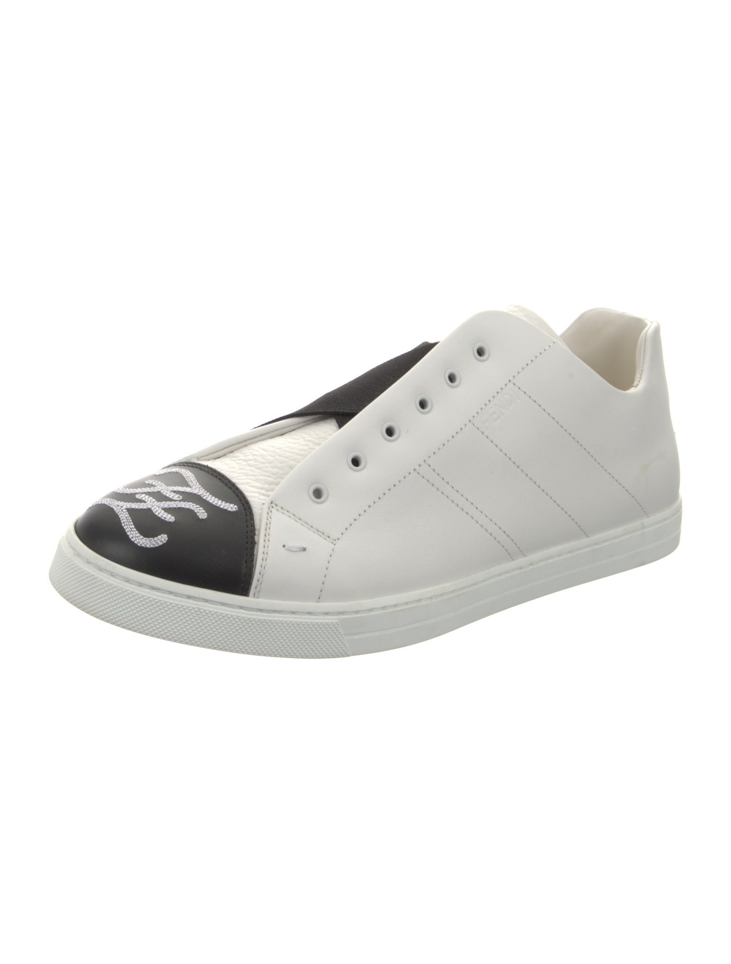 Fendi Zucca FF Logo Leather Sneakers