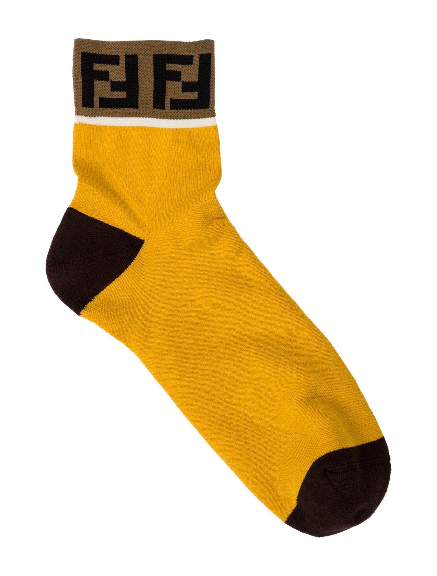 Fendi Mens' Yellow Socks