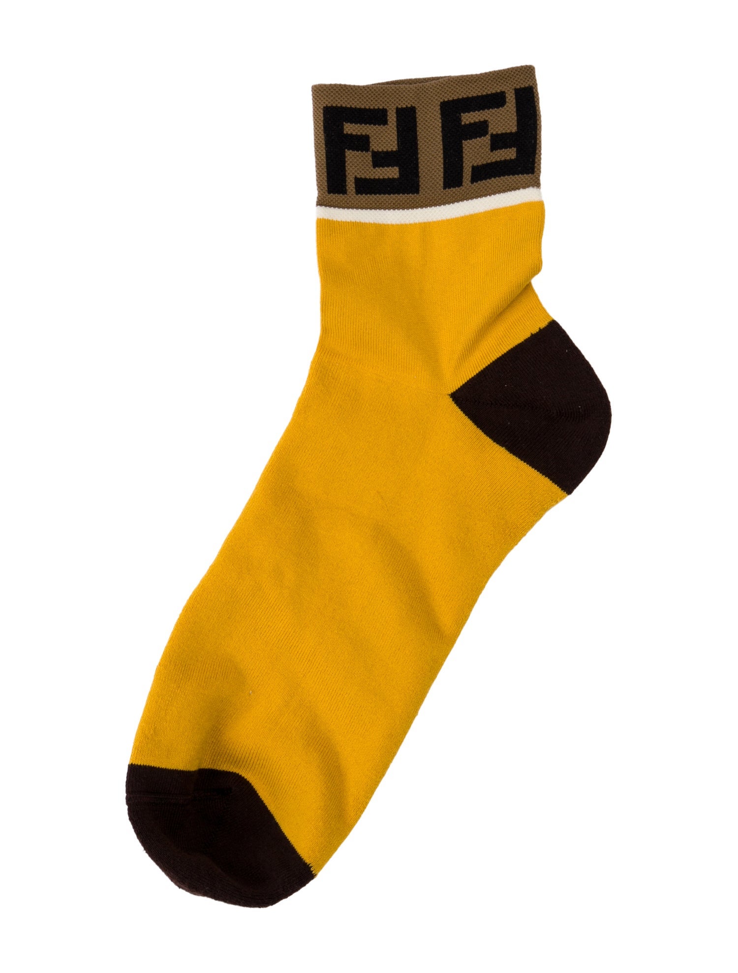 Fendi Mens' Yellow Socks