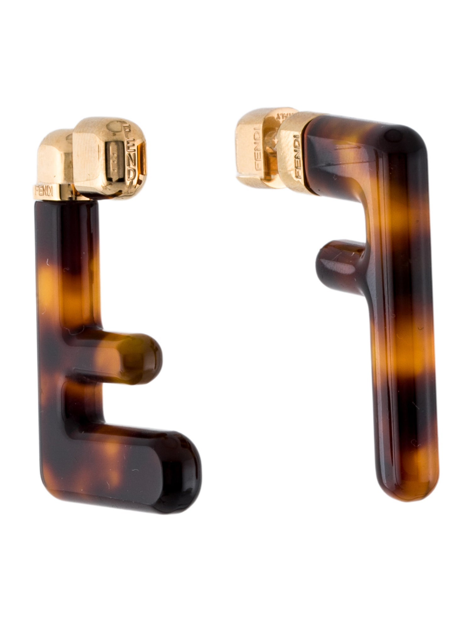 Fendi Medium FF Convertible Clasp Drop Earrings