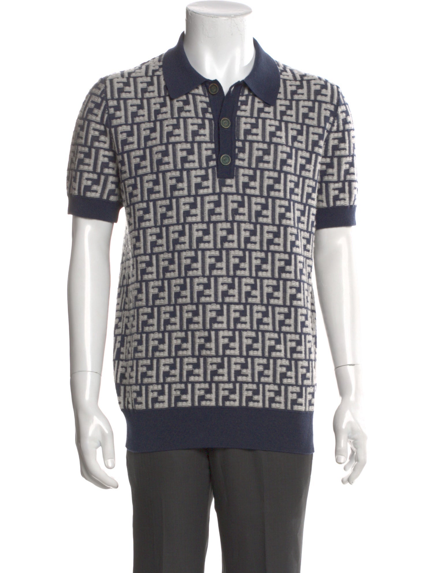 Fendi Zucca FF Logo Virgin Wool Shirt