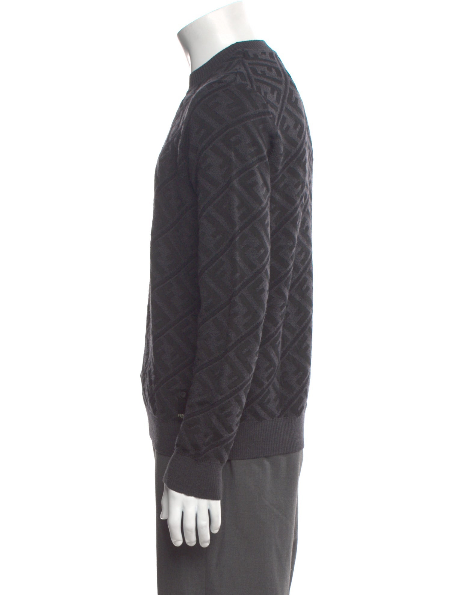 Fendi Zucca FF Logo Virgin Wool Pullover