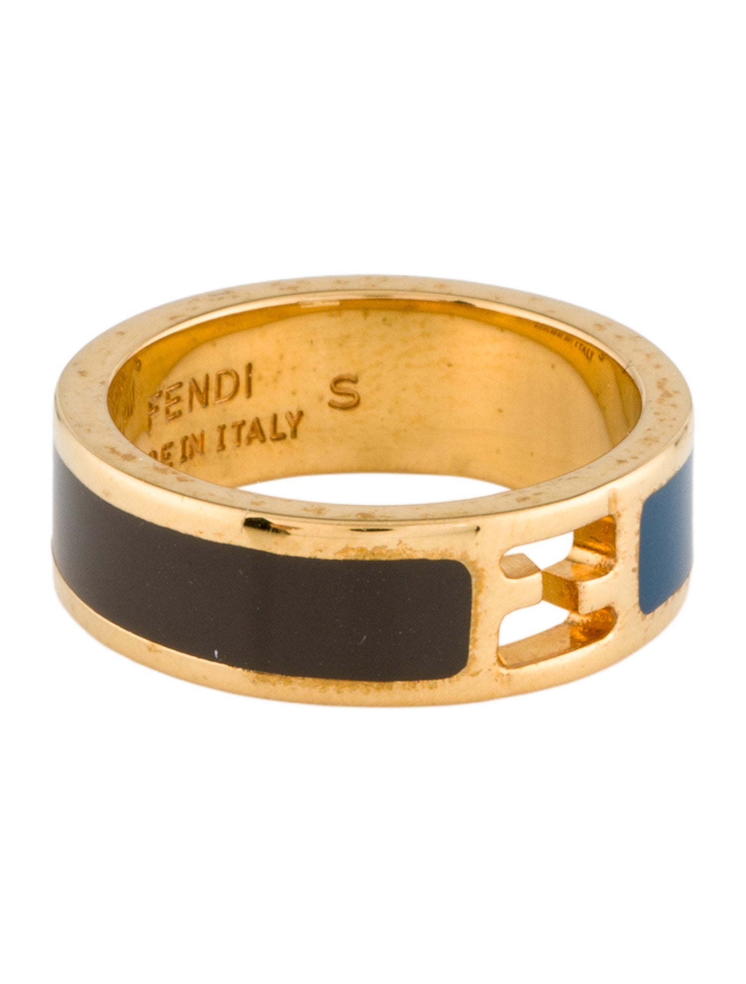Fendi Enamel Band Ring w/ Tags