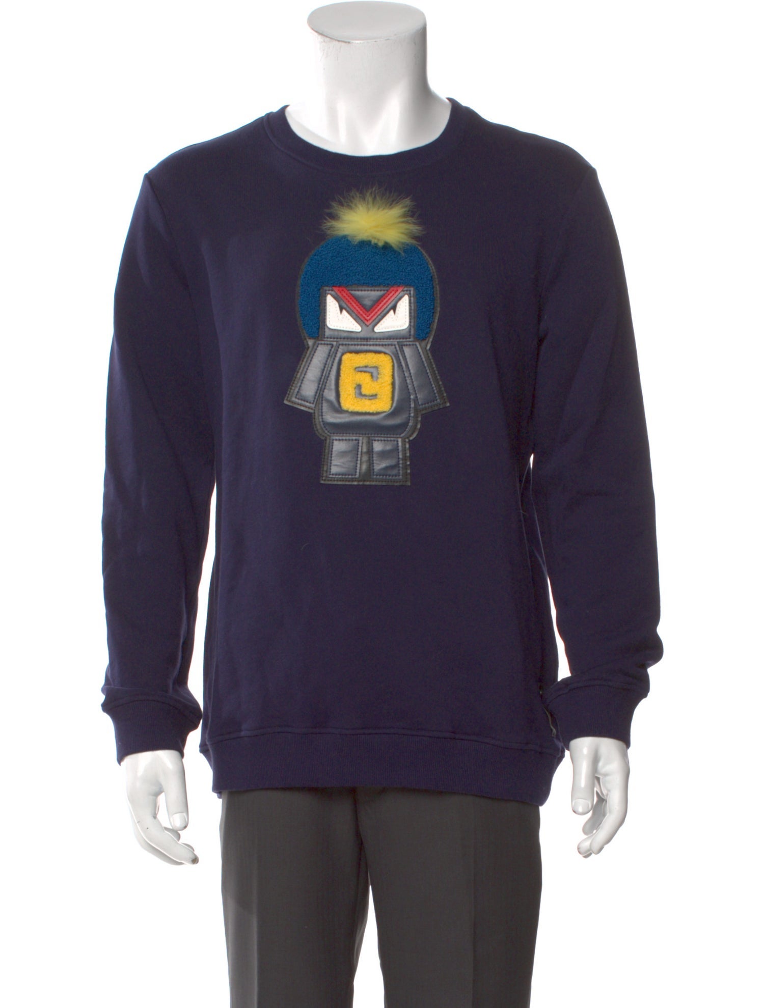 Fendi Graphic Print Crew Neck Pullover