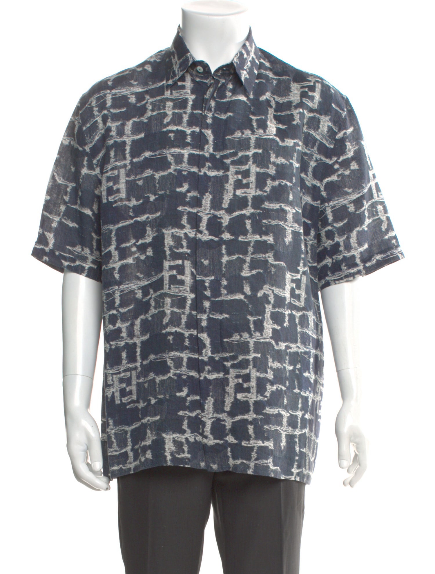 Fendi Zucca FF Logo Linen Shirt