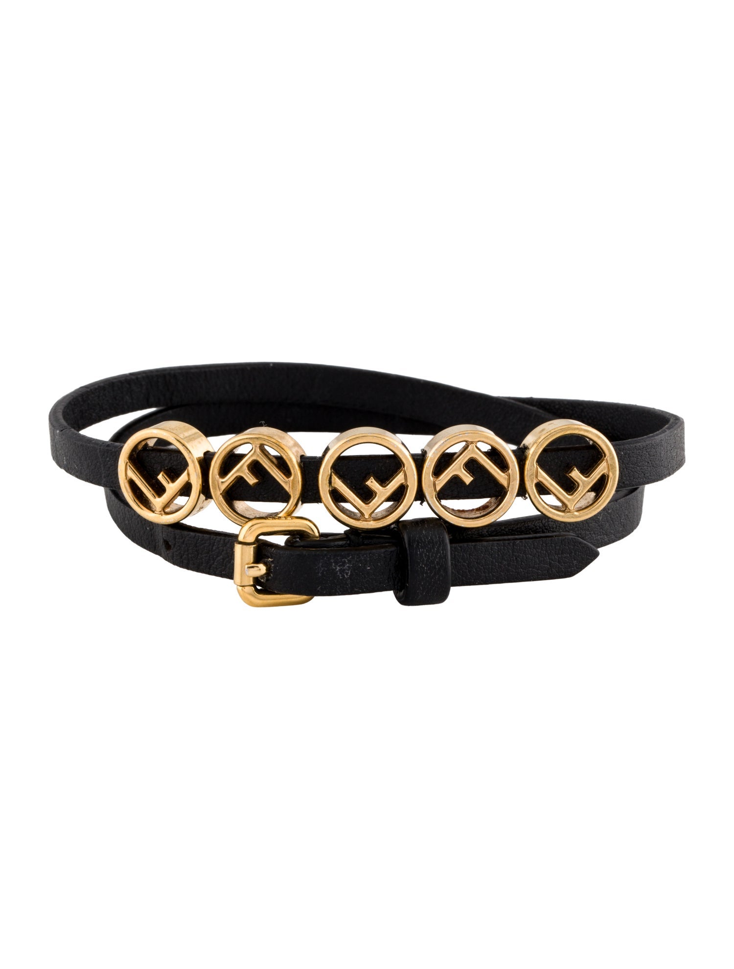 Fendi Leather Wrap Bracelet