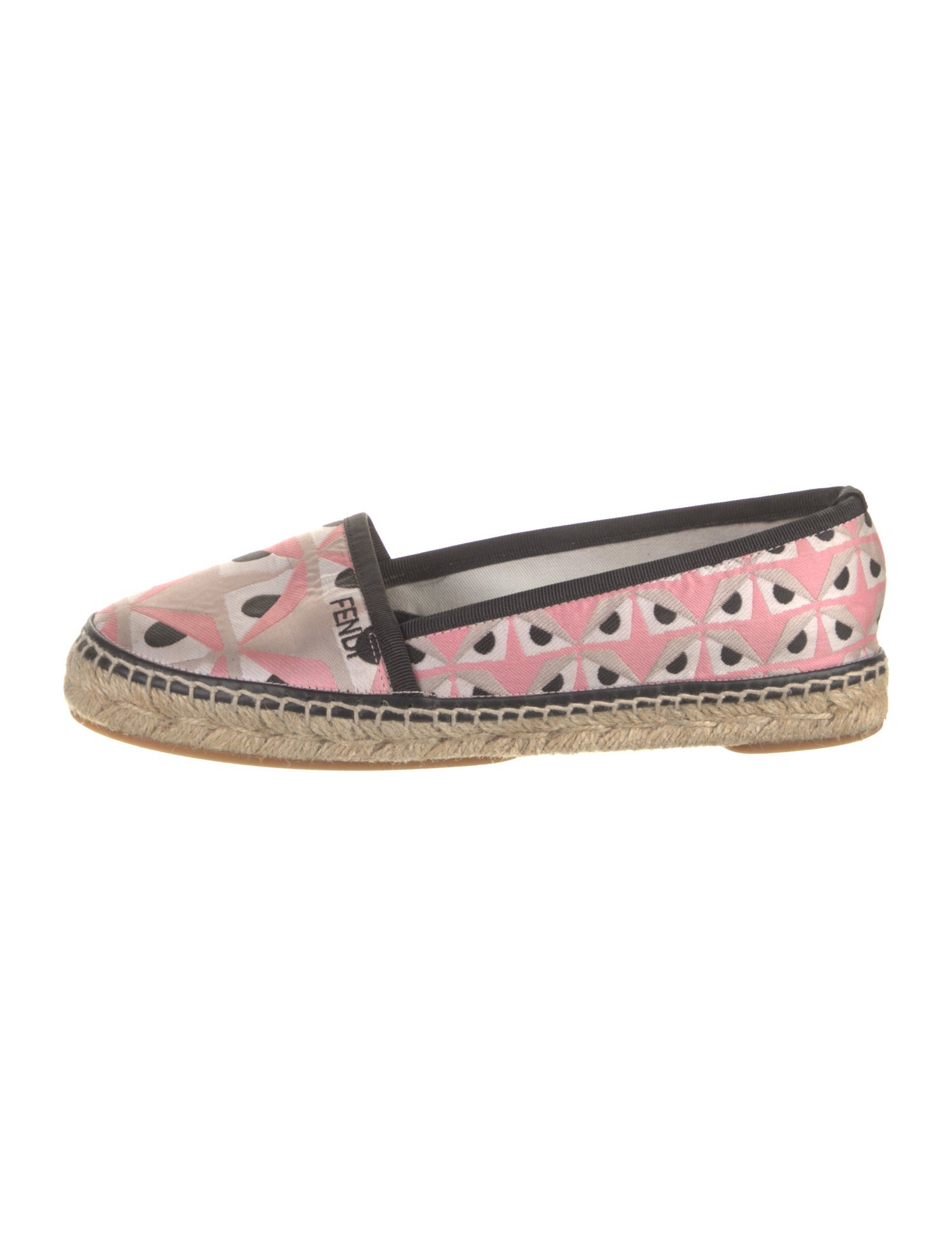Fendi Monsters Motif Grosgrain Trim Espadrille Sneakers