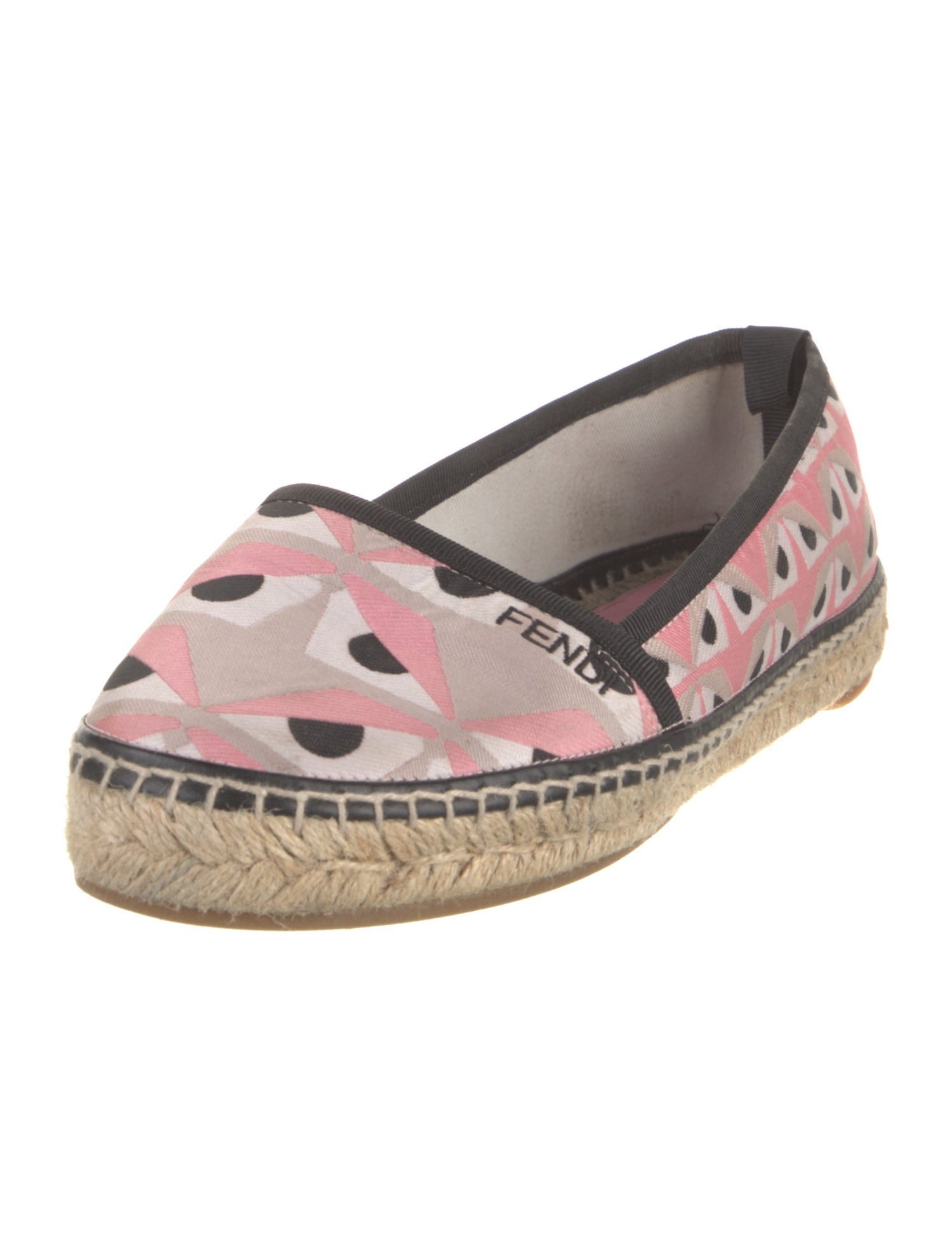 Fendi Monsters Motif Grosgrain Trim Espadrille Sneakers