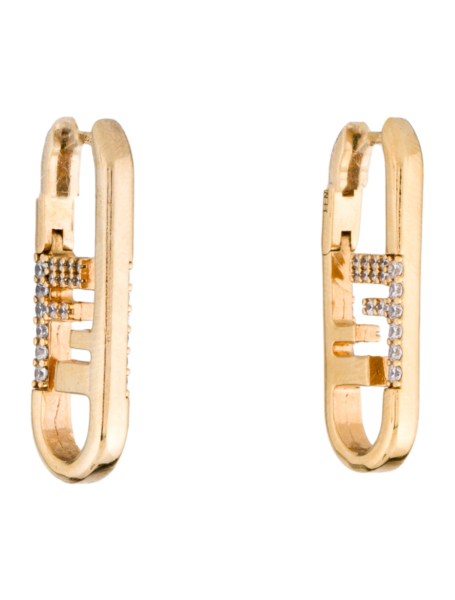 Fendi Crystal Drop Earrings